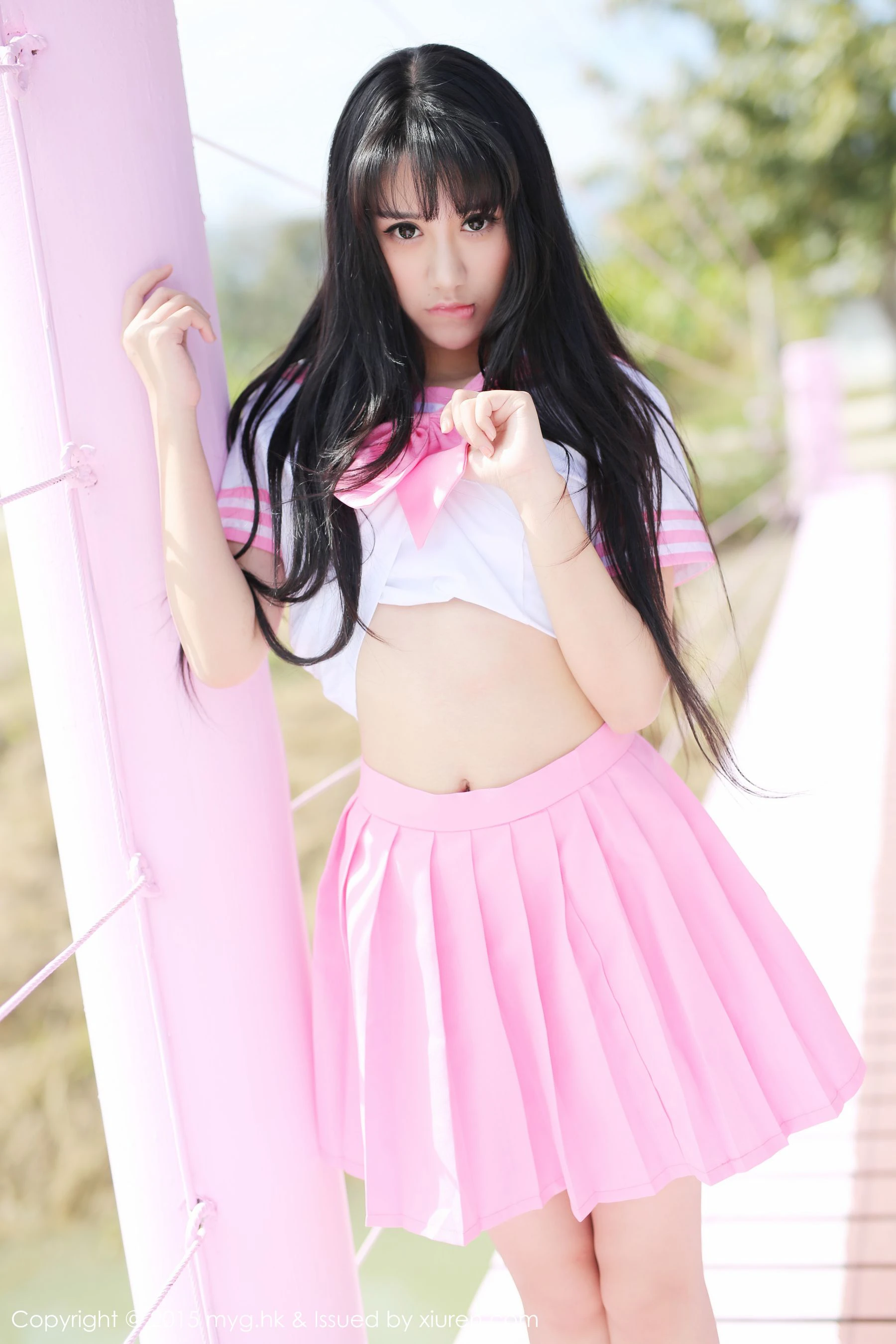 杨晓青儿《泰国Pai县》校服+热裤+内衣 美媛馆 Vol.099