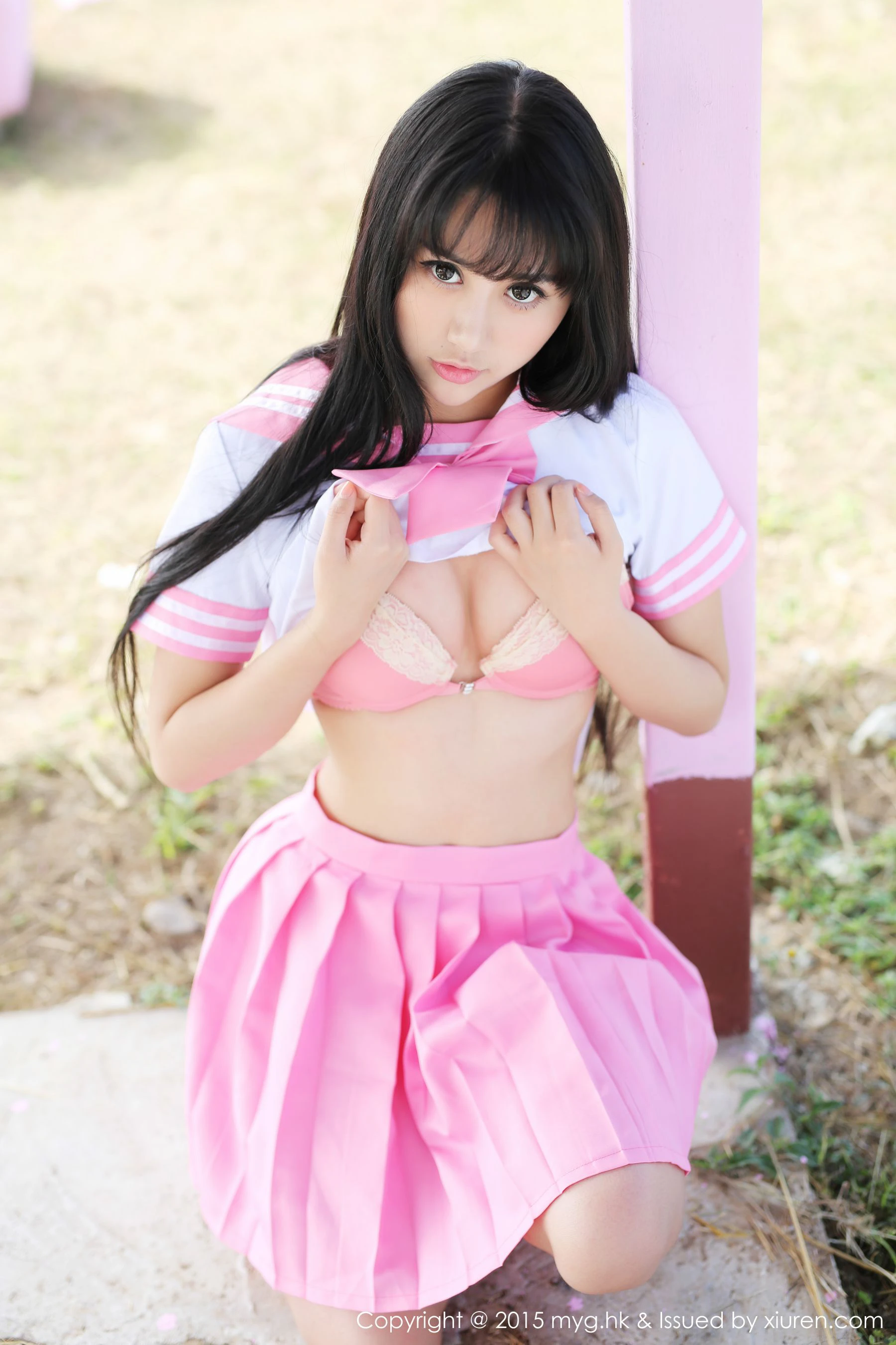杨晓青儿《泰国Pai县》校服+热裤+内衣 美媛馆 Vol.099