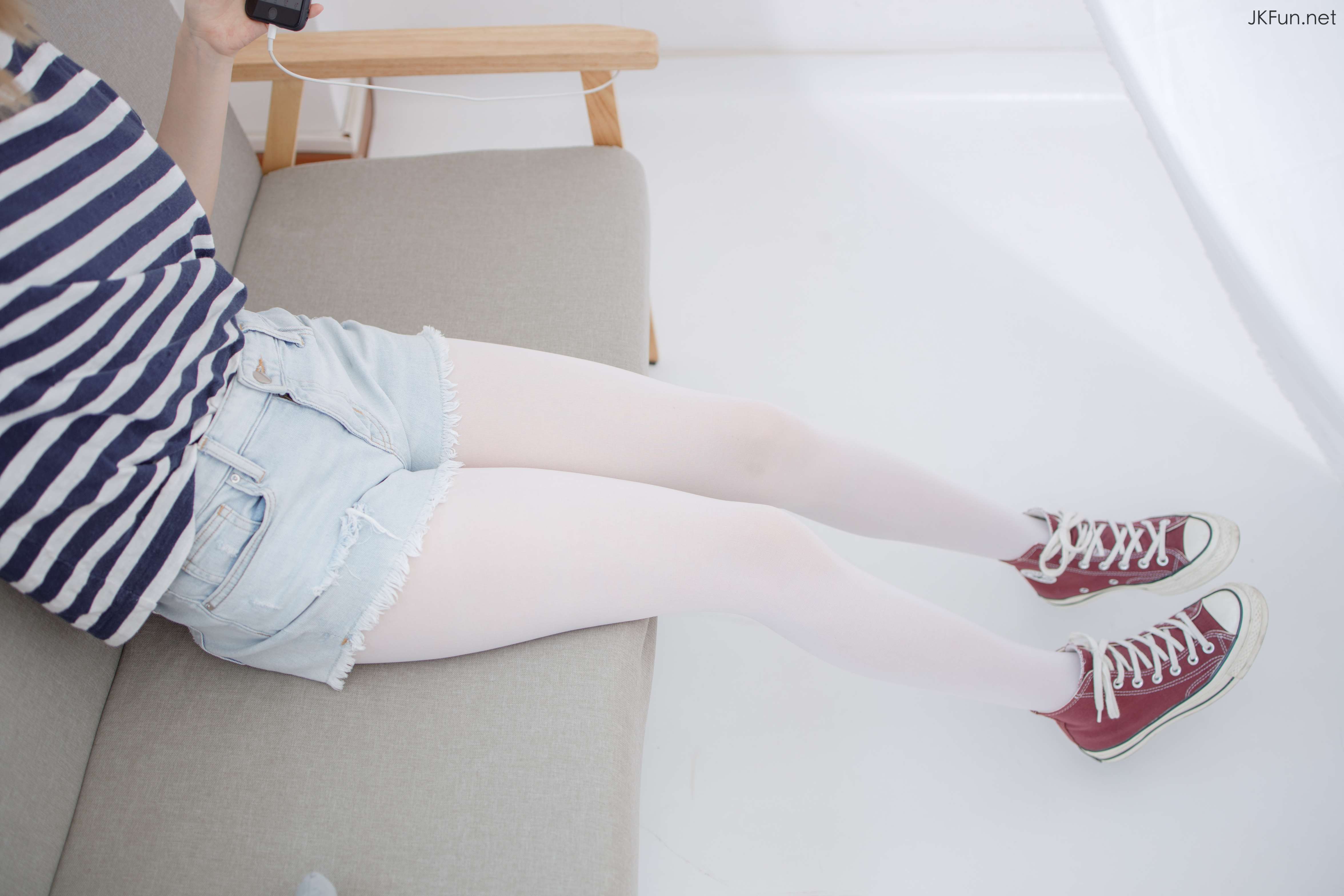 JKFUN-020 Aika 80D白丝牛仔热裤 [98P+1V／2.29G]