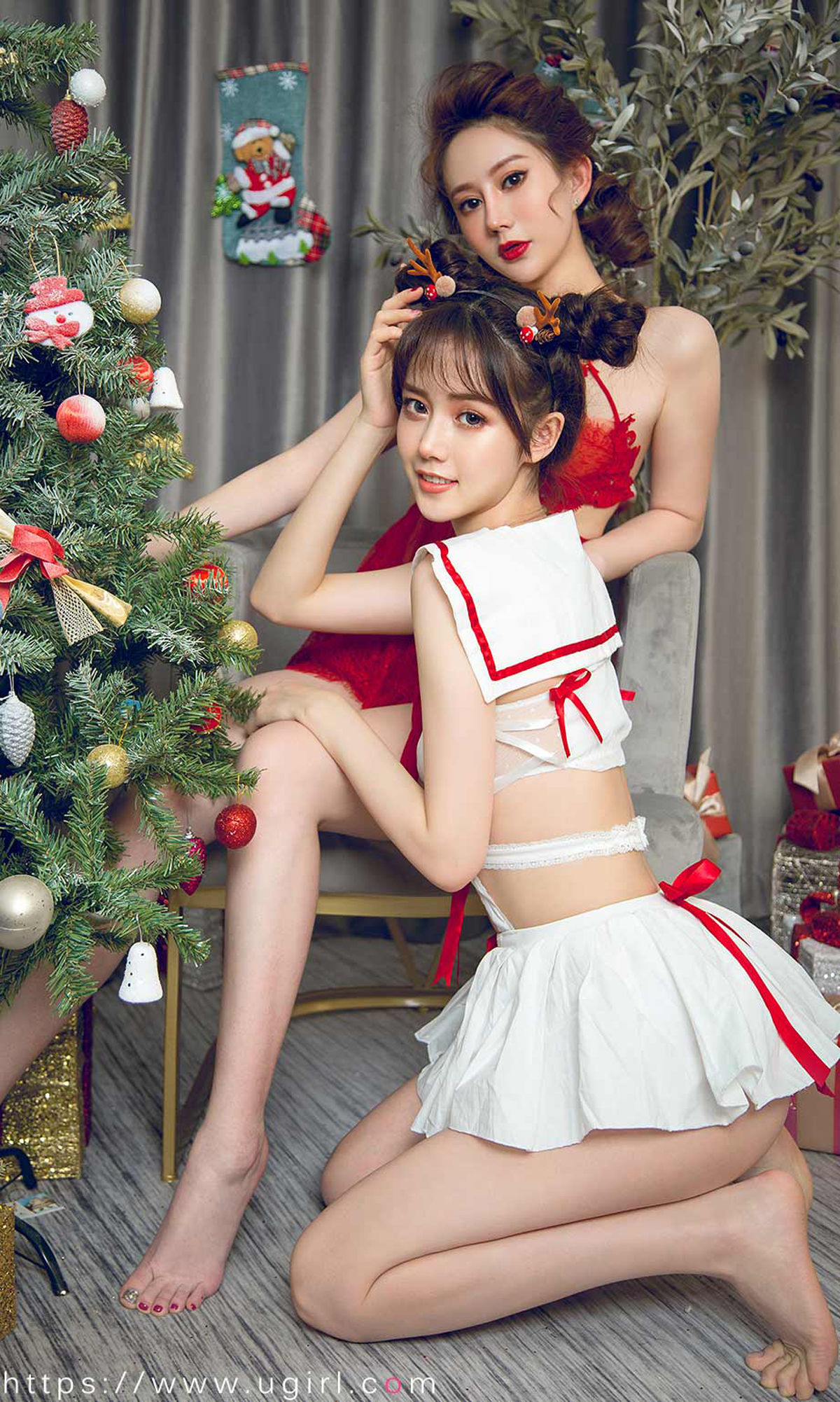 UGirls 爱尤物 No.1680 苏小曼&唐小糖 圣诞姐妹来狂欢 [35P]