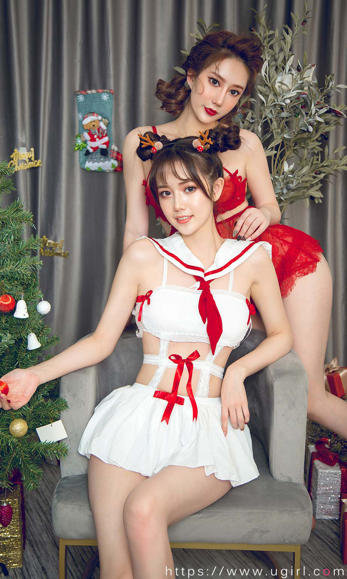 UGirls 爱尤物 No.1680 苏小曼&唐小糖 圣诞姐妹来狂欢 [35P]