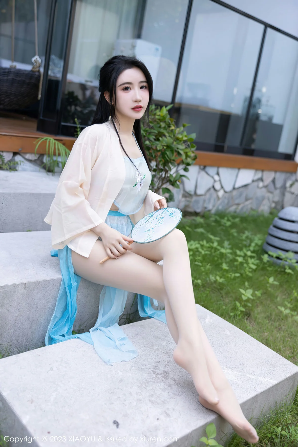XIAOYU 语画界 Vol.1057 Cherry樱桃酱 淡蓝色古装杭州旅拍 [82P]