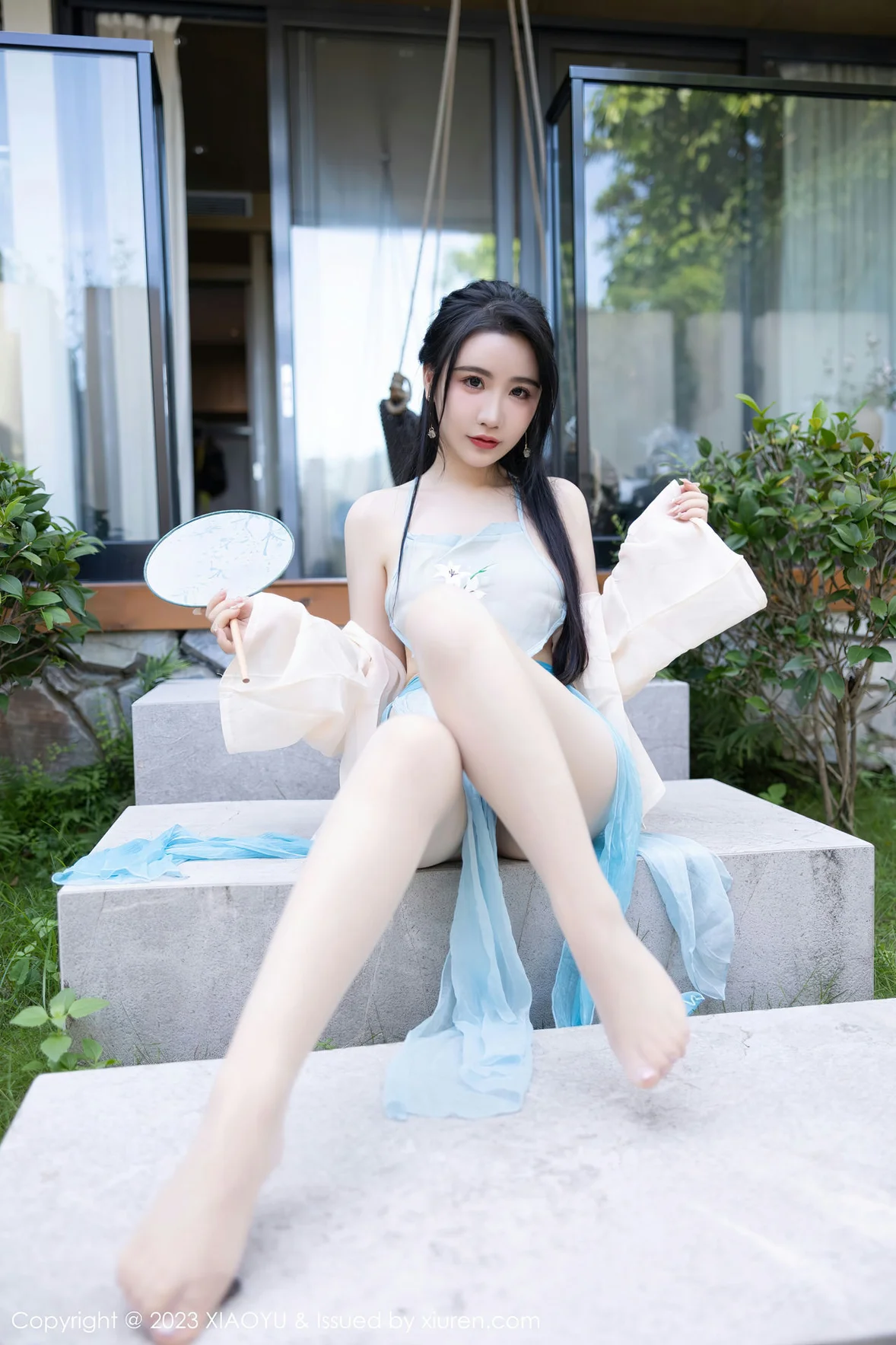 XIAOYU 语画界 Vol.1057 Cherry樱桃酱 淡蓝色古装杭州旅拍 [82P]