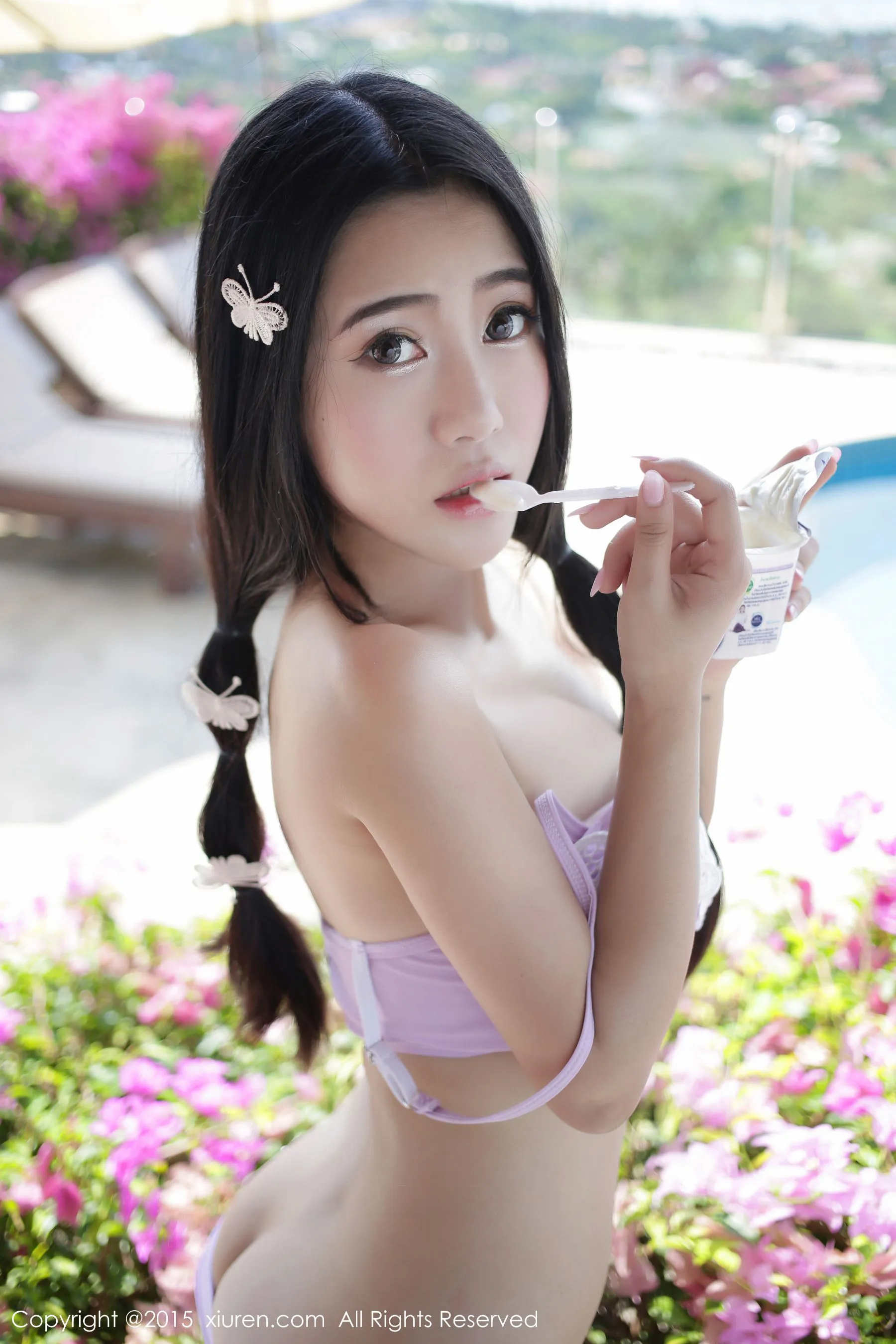 兜豆靓Youlina《苏梅旅拍》比基尼+COS猫女 秀人网 No.445