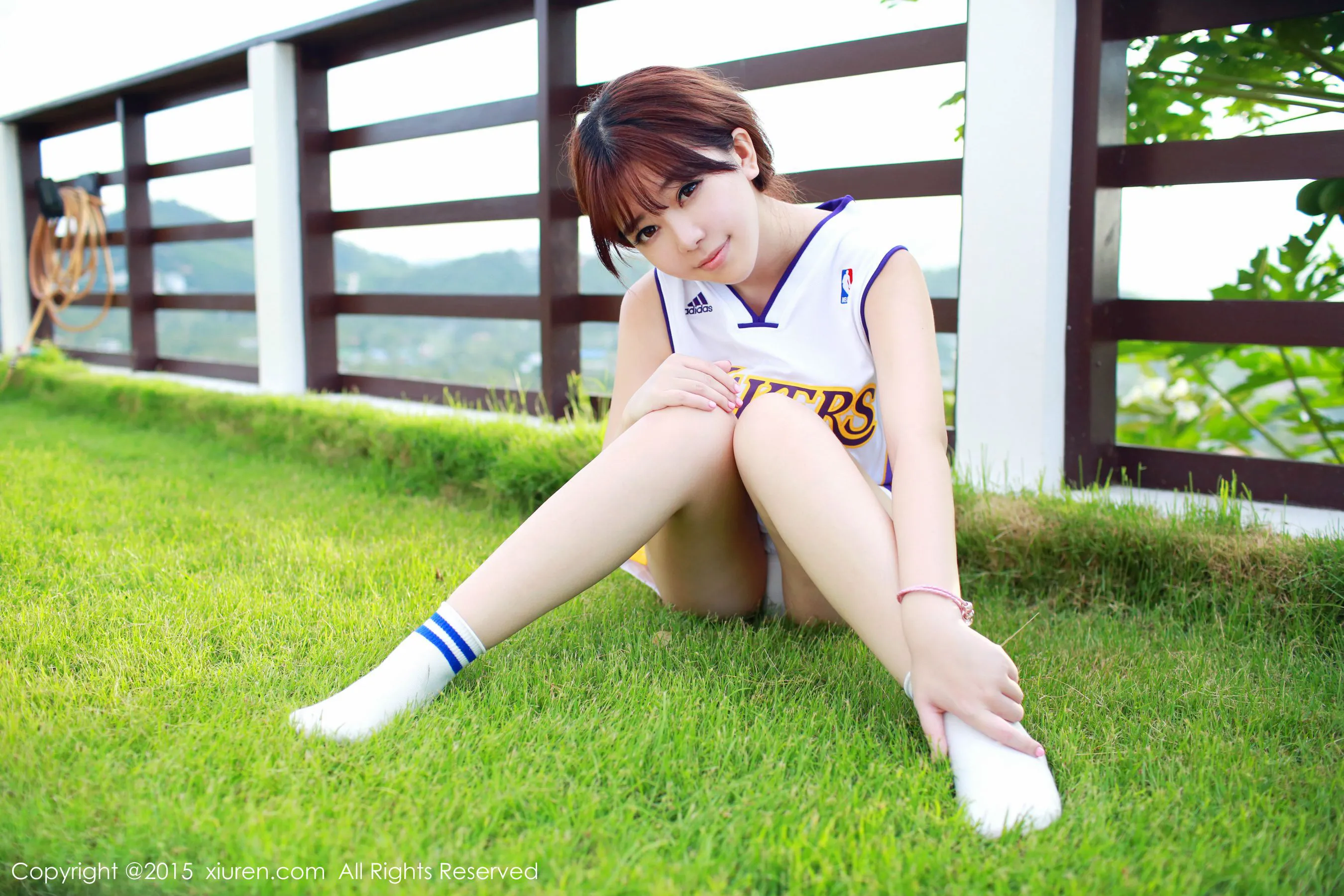 刘飞儿Faye《科比篮球服+布条内衣》 秀人网 No.452