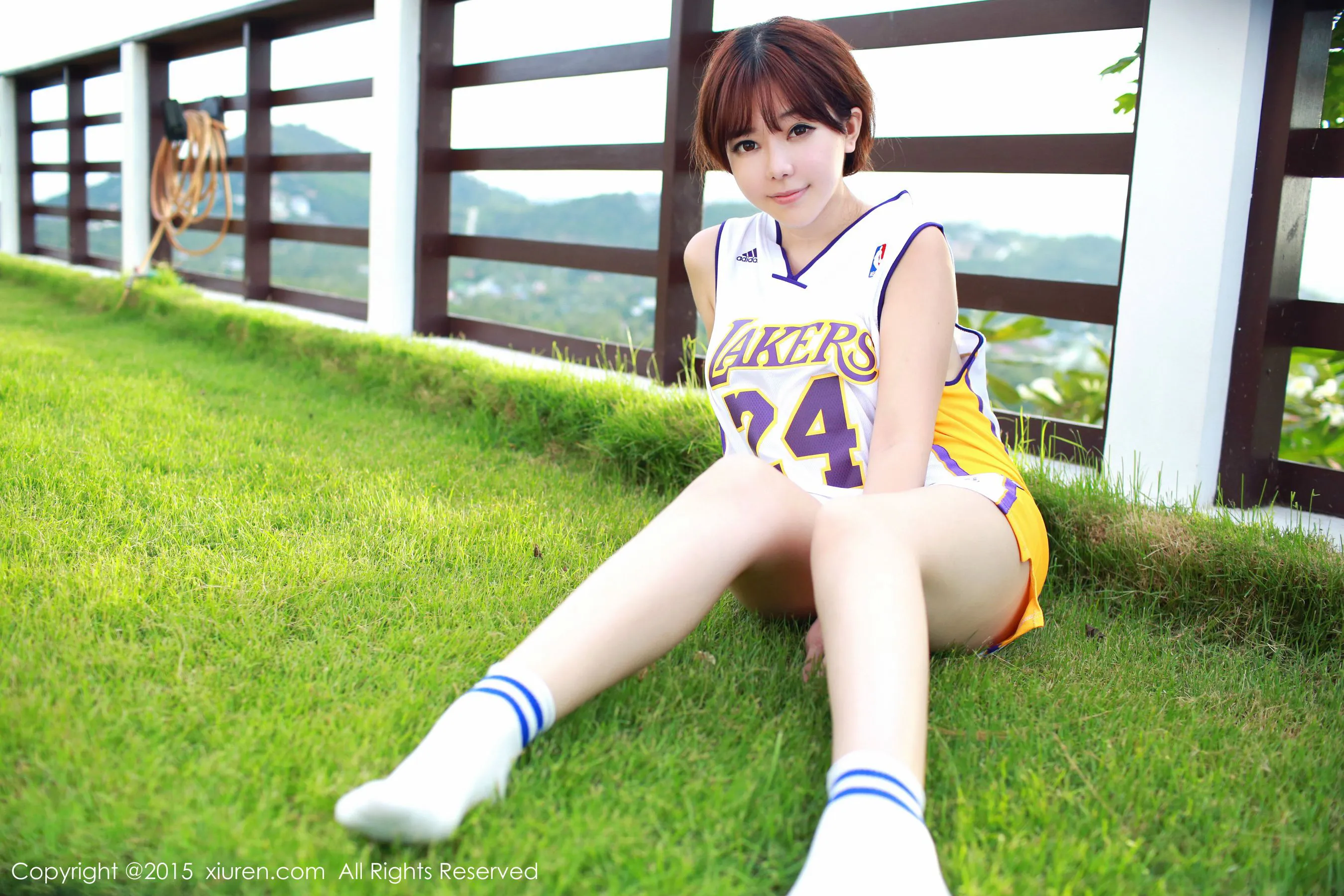 刘飞儿Faye《科比篮球服+布条内衣》 秀人网 No.452