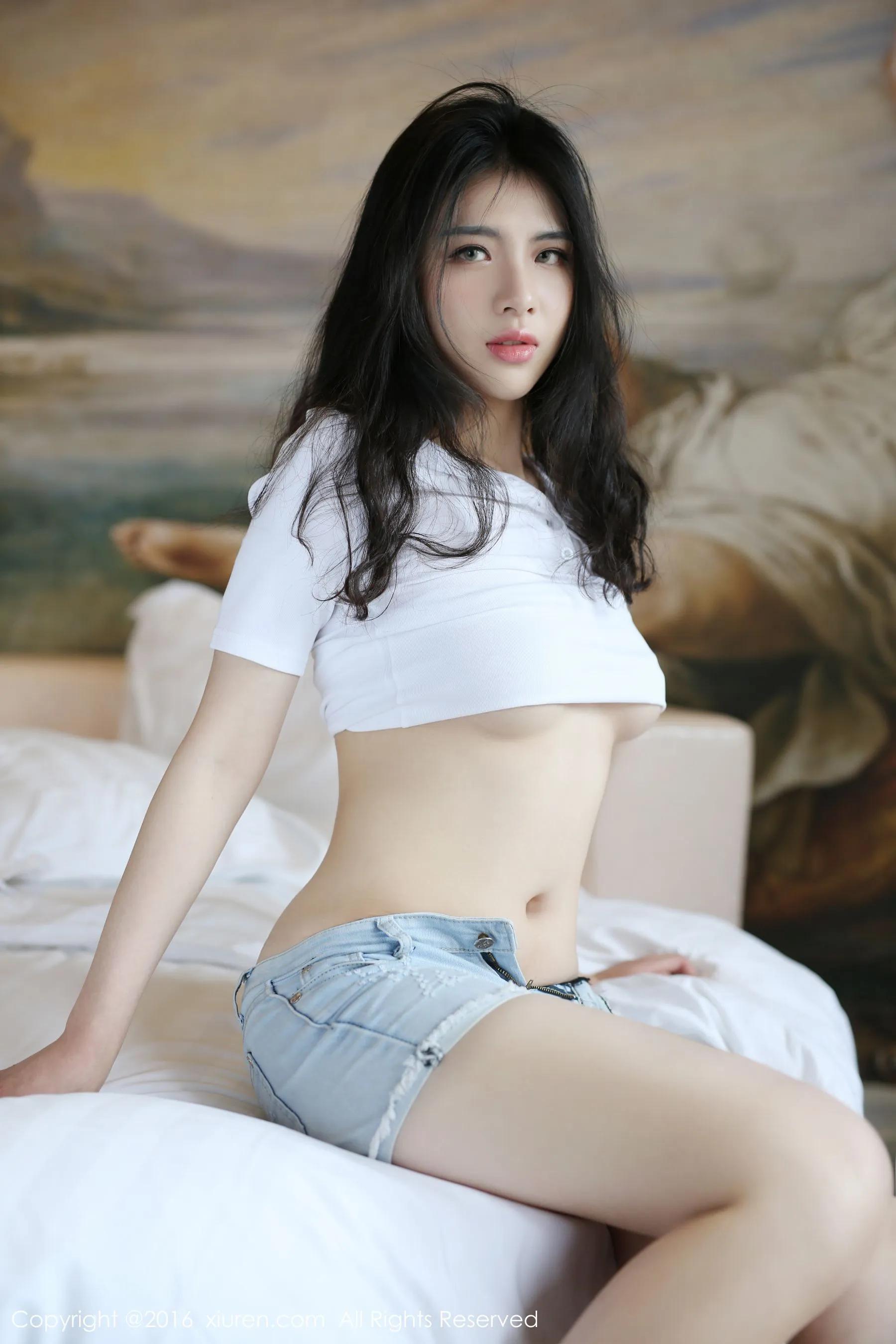 舒林培《牛仔热裤、白丝诱惑》 秀人网 No.516
