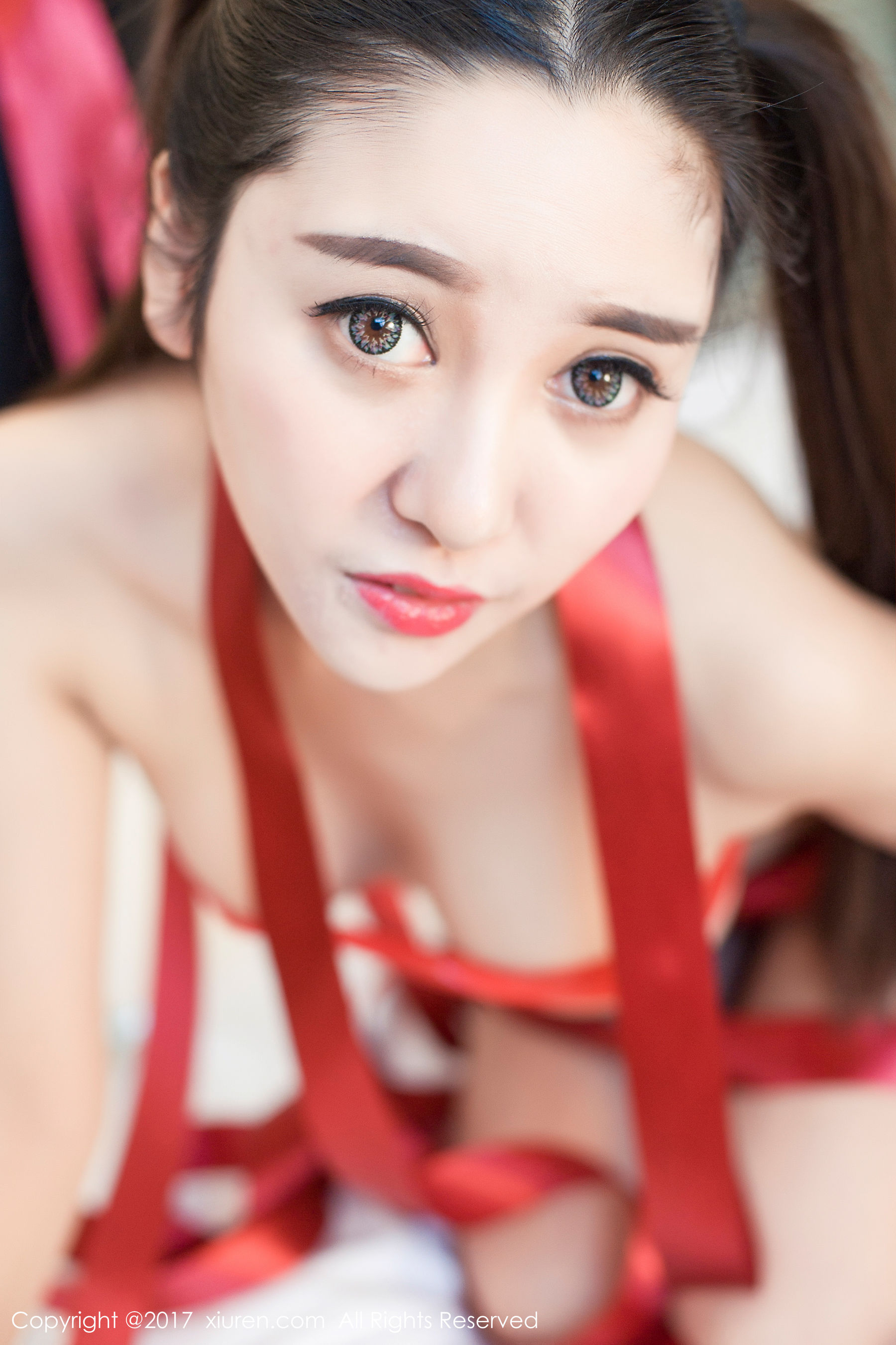 李梓熙《红丝带束缚+开胸透视装》 秀人网XIUREN No.717