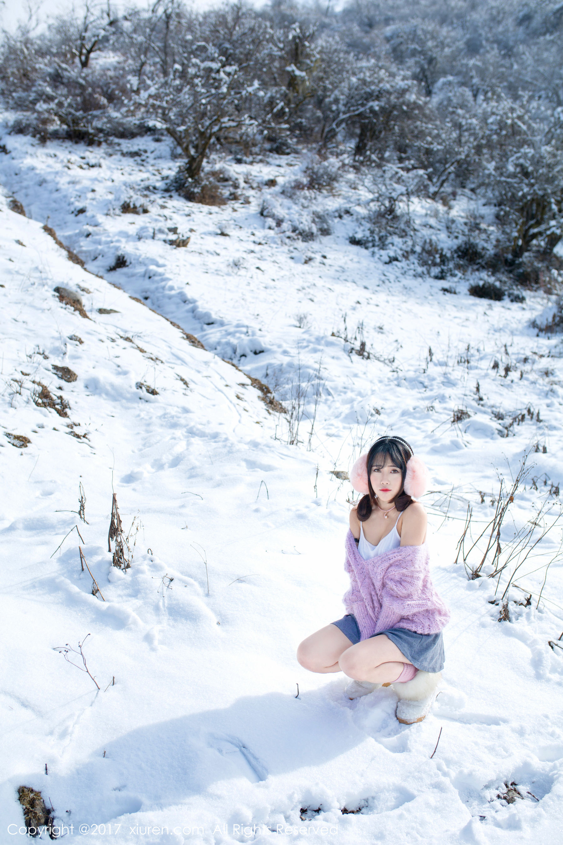 兜豆靓Youlina《冬天雪地人体摄影》 秀人网XIUREN No.720