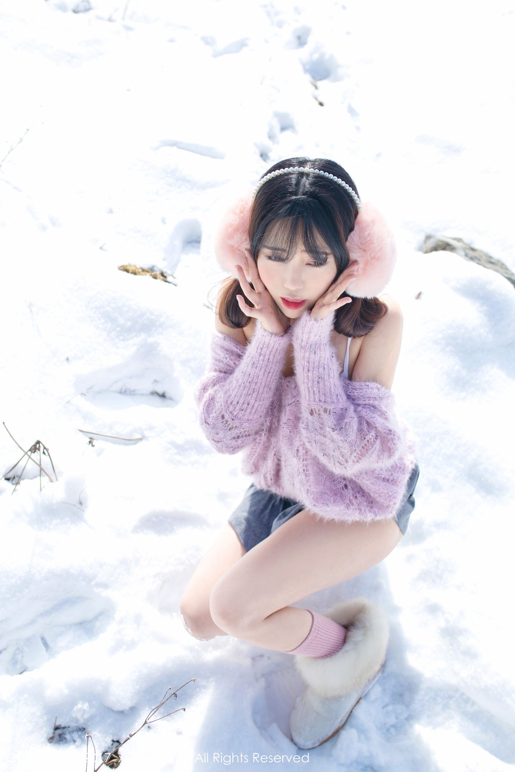 兜豆靓Youlina《冬天雪地人体摄影》 秀人网XIUREN No.720