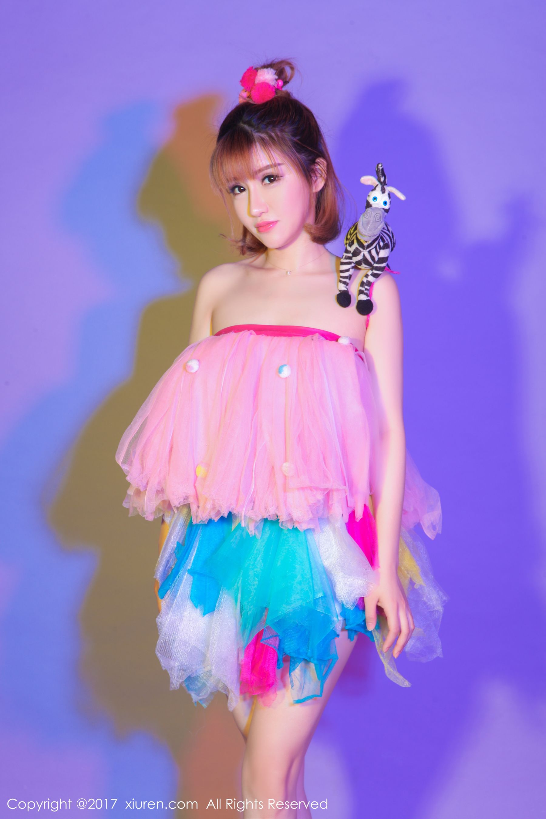 K8傲娇萌萌Vivian《COS超级索尼子+梦幻七彩裙子》 秀人网XIUREN No.722