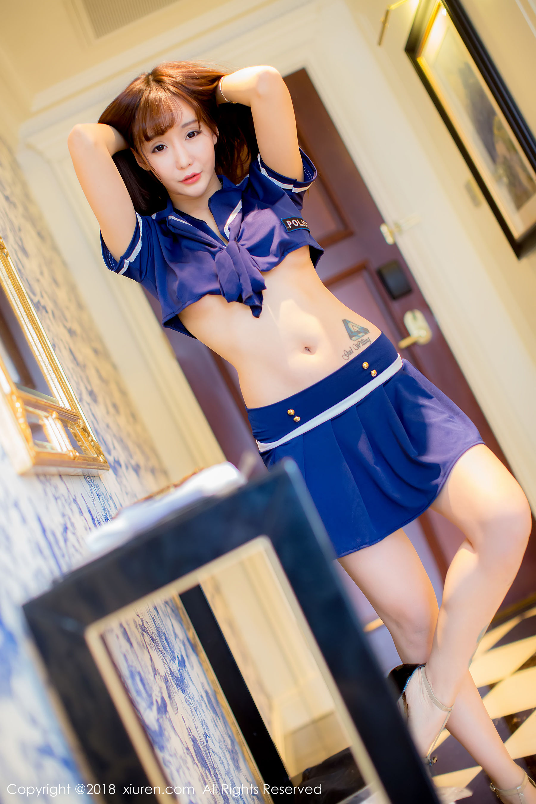 顾灿《蓝色制服》 XiuRen 秀人网 No.1005