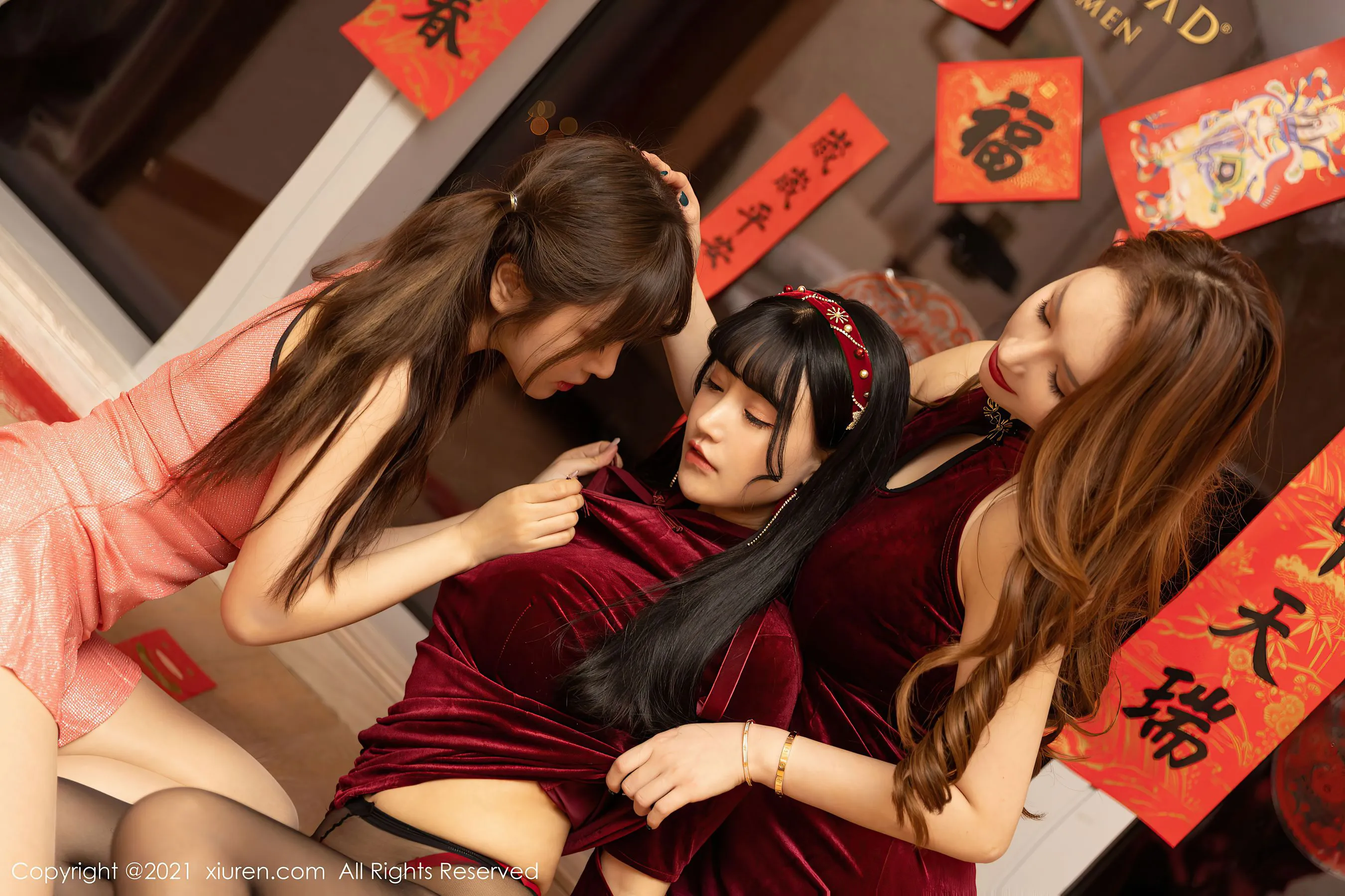 秀人 No.3096 @Egg-尤妮丝&@王雨纯&@朱可儿Flower