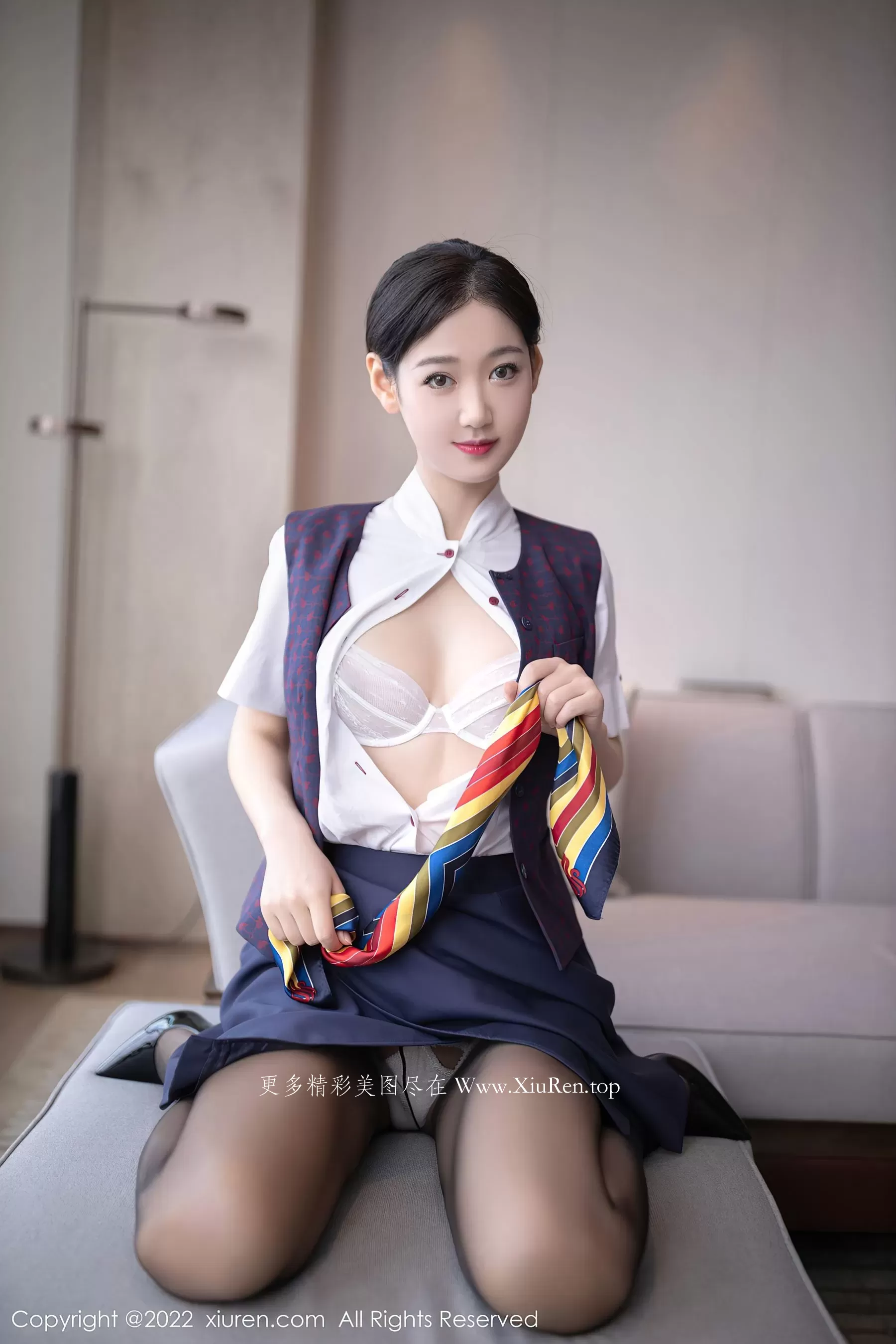 秀人网 No.5922 唐安琪 制服黑丝