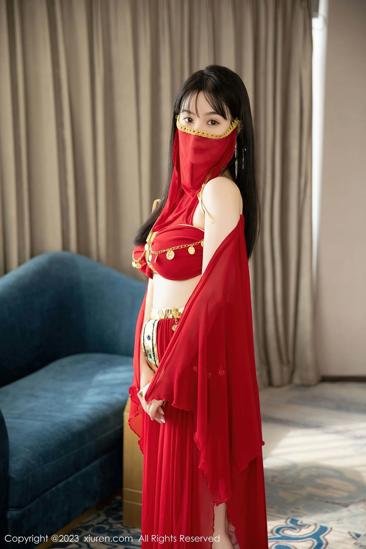 XiuRen 秀人 No.7103 柚琪Rich 红色西域舞服性感写真 [74P]