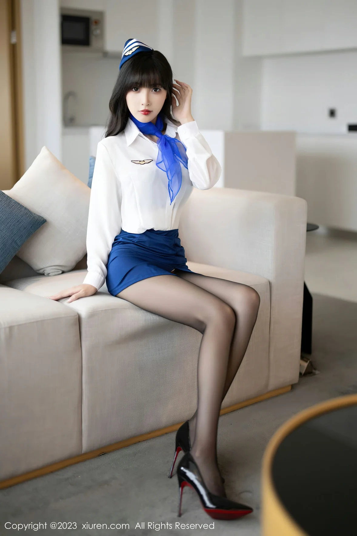 秀人网 No.7347 林星阑 空姐制服安吉旅拍 [84P]