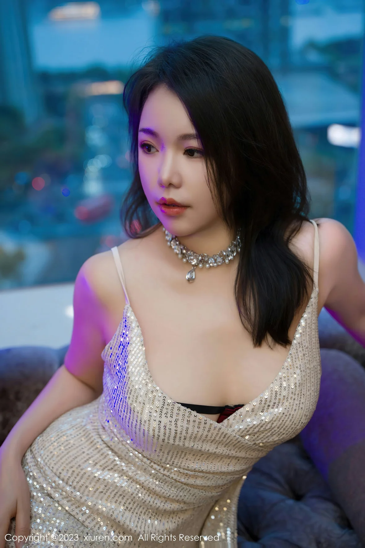 秀人网 No.7401 陆萱雅 吊带短裙性感写真 [64P]
