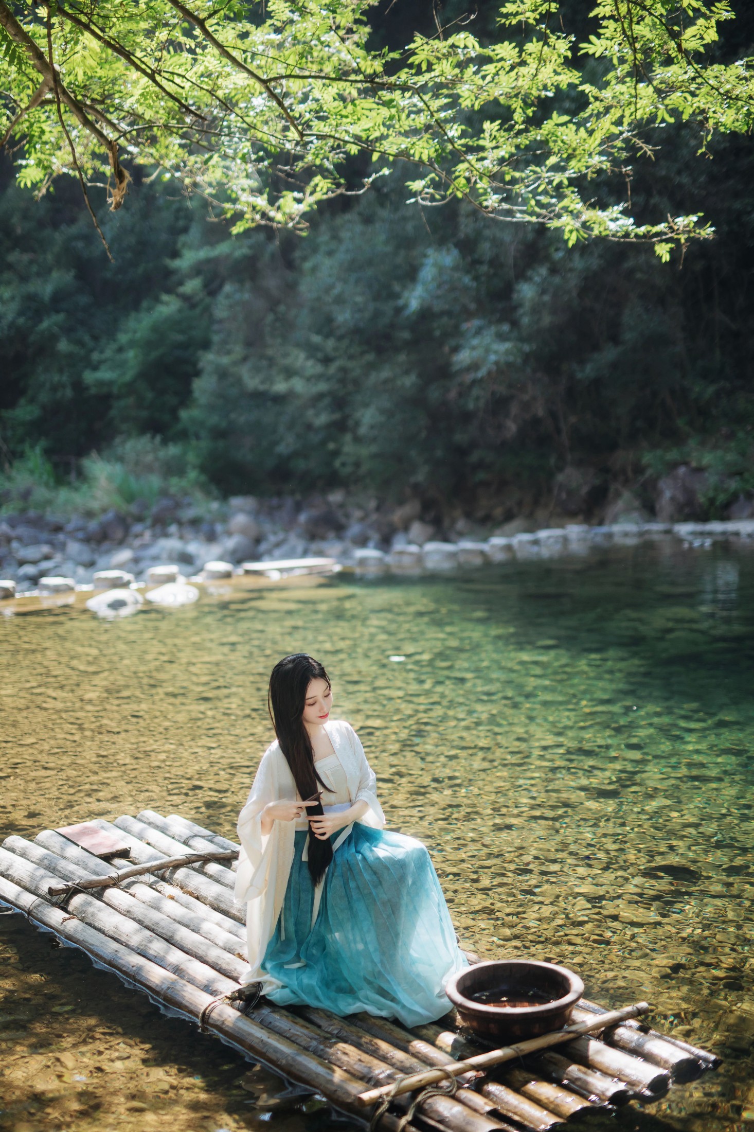小清菡呀  – 《仙女洗头》[20P]