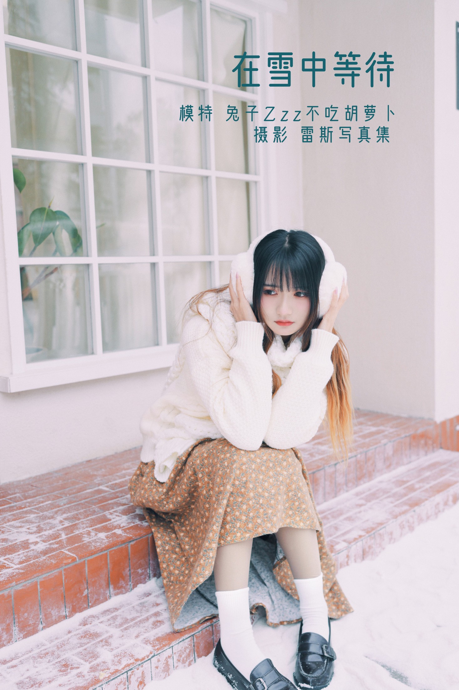 在雪中等待