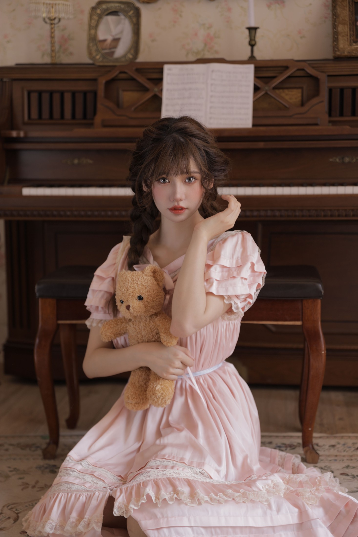 林木婷子 – 《粉色连衣裙》[27P]
