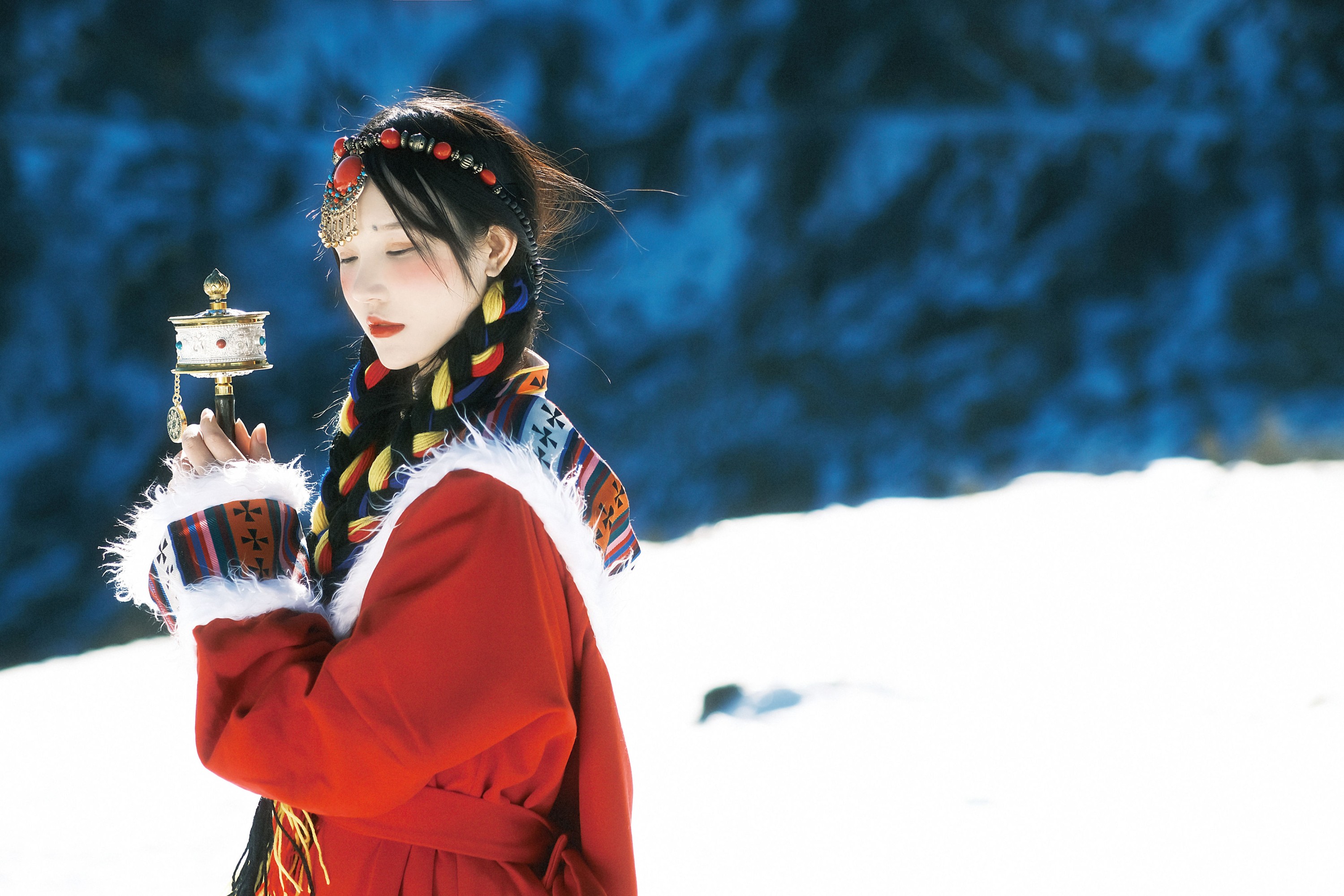 小霜 – 《我离不开神山，你带一支格桑花走吧》[22P]