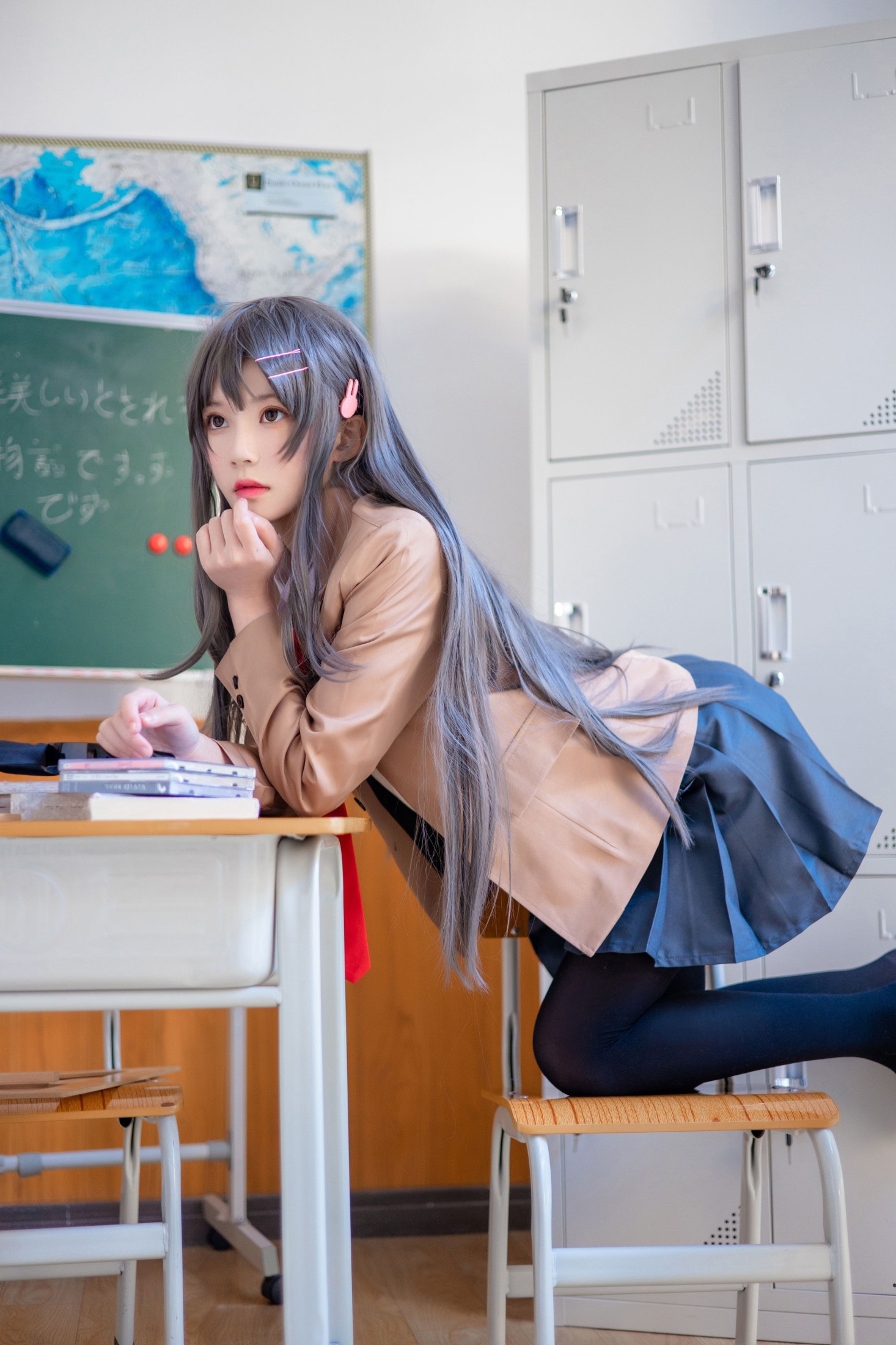 桜桃喵 – 《麻衣学姐制服cosplay 》[22P]