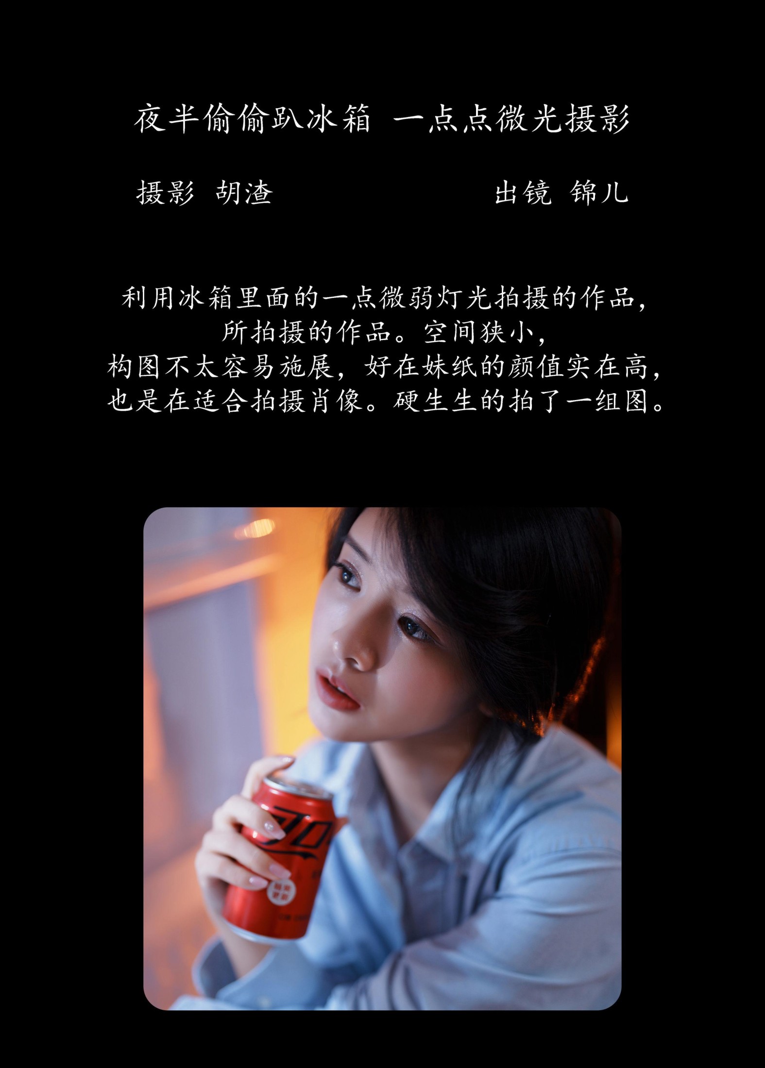 喵喵喵是锦儿呀 – 《夜半偷偷趴冰箱，一点点微光摄影》[28P]