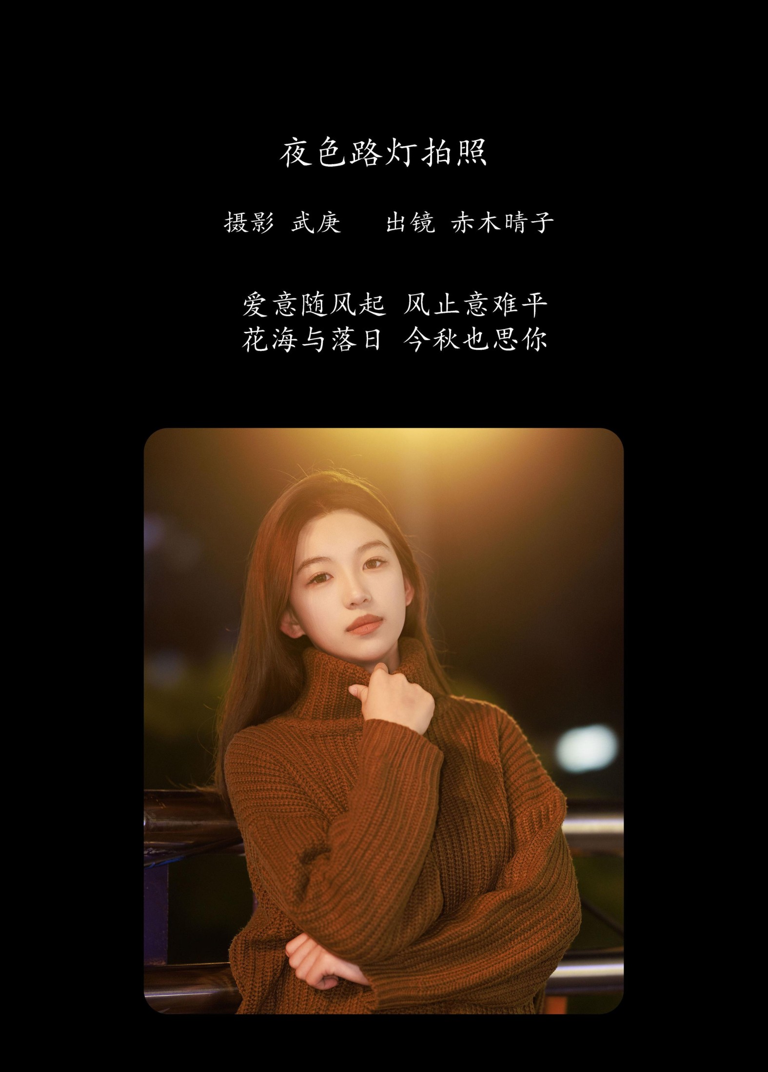赤木晴子 – 《夜色路灯拍照》[22P]