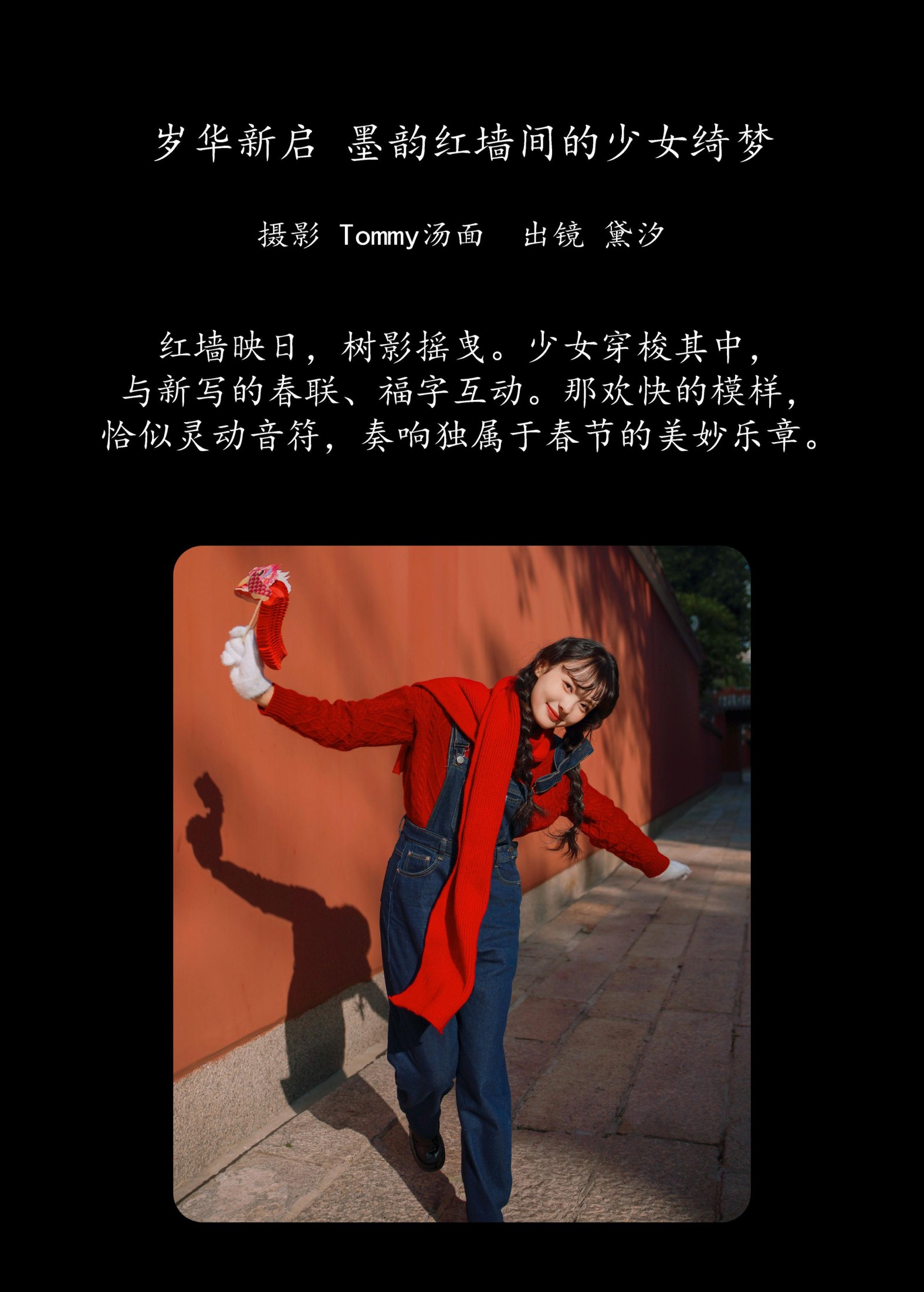 岁华新启,墨韵红墙间的少女绮梦