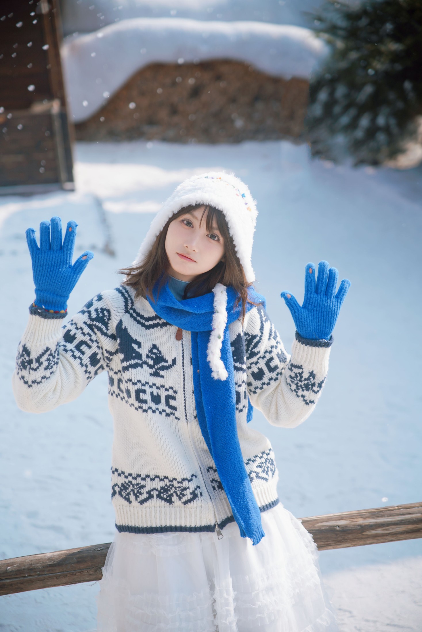 泡泡小咩 – 《雪地里的元气少女》[34P]