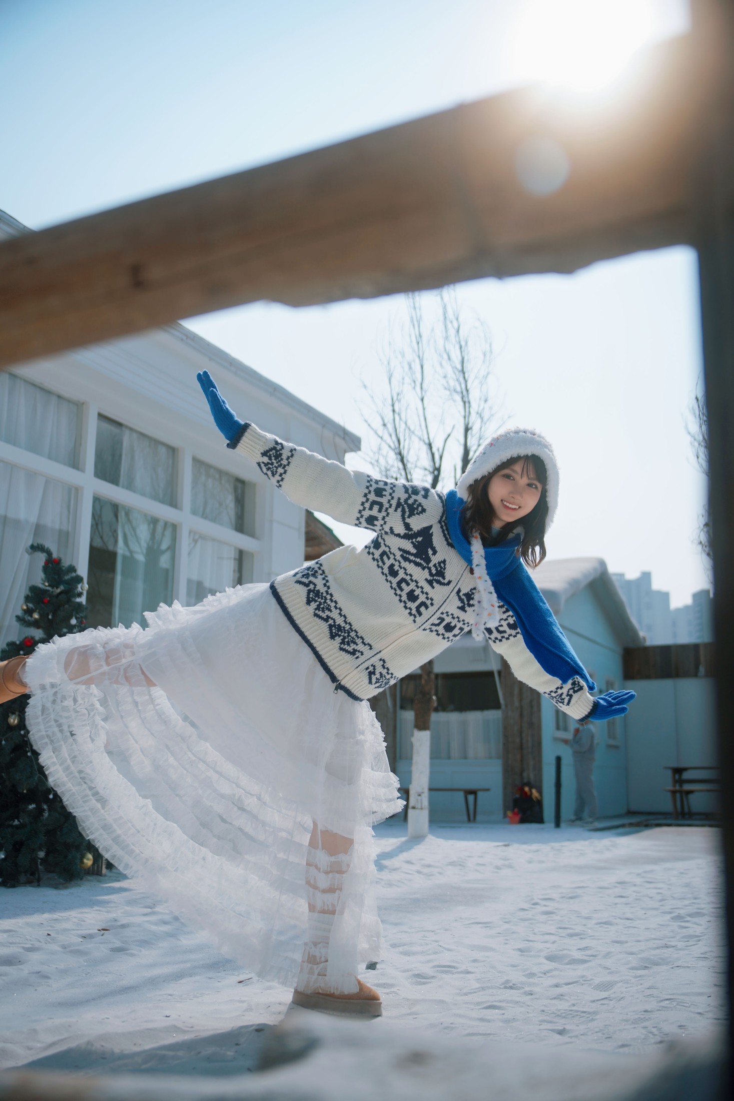 泡泡小咩 – 《雪地里的元气少女》[34P]
