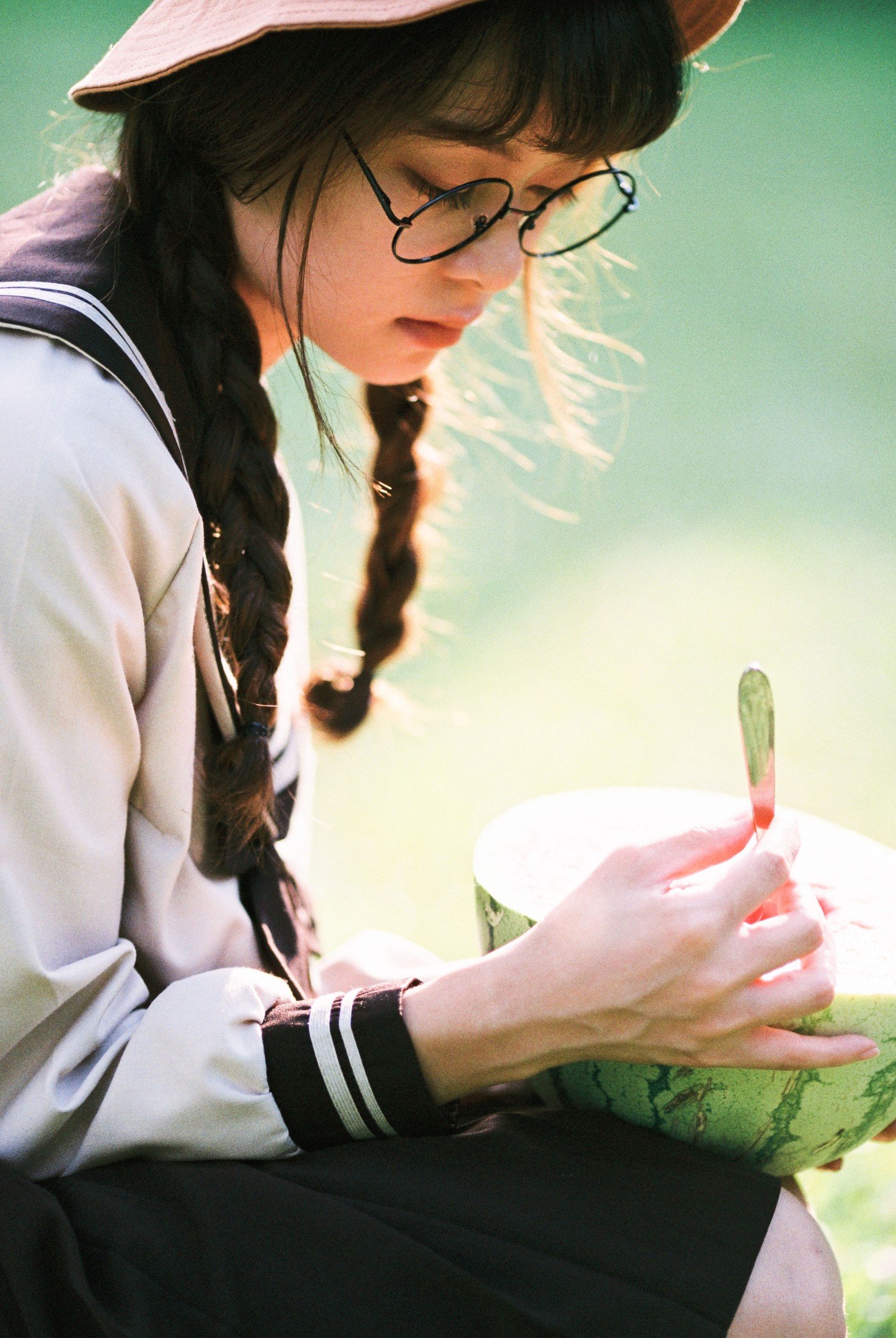 西瓜与少女