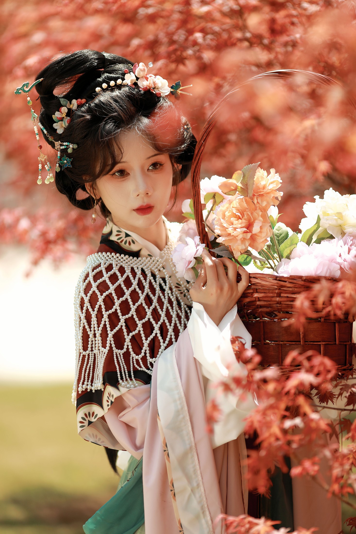 是三七呀 – 《枫叶仕女图》[15P]