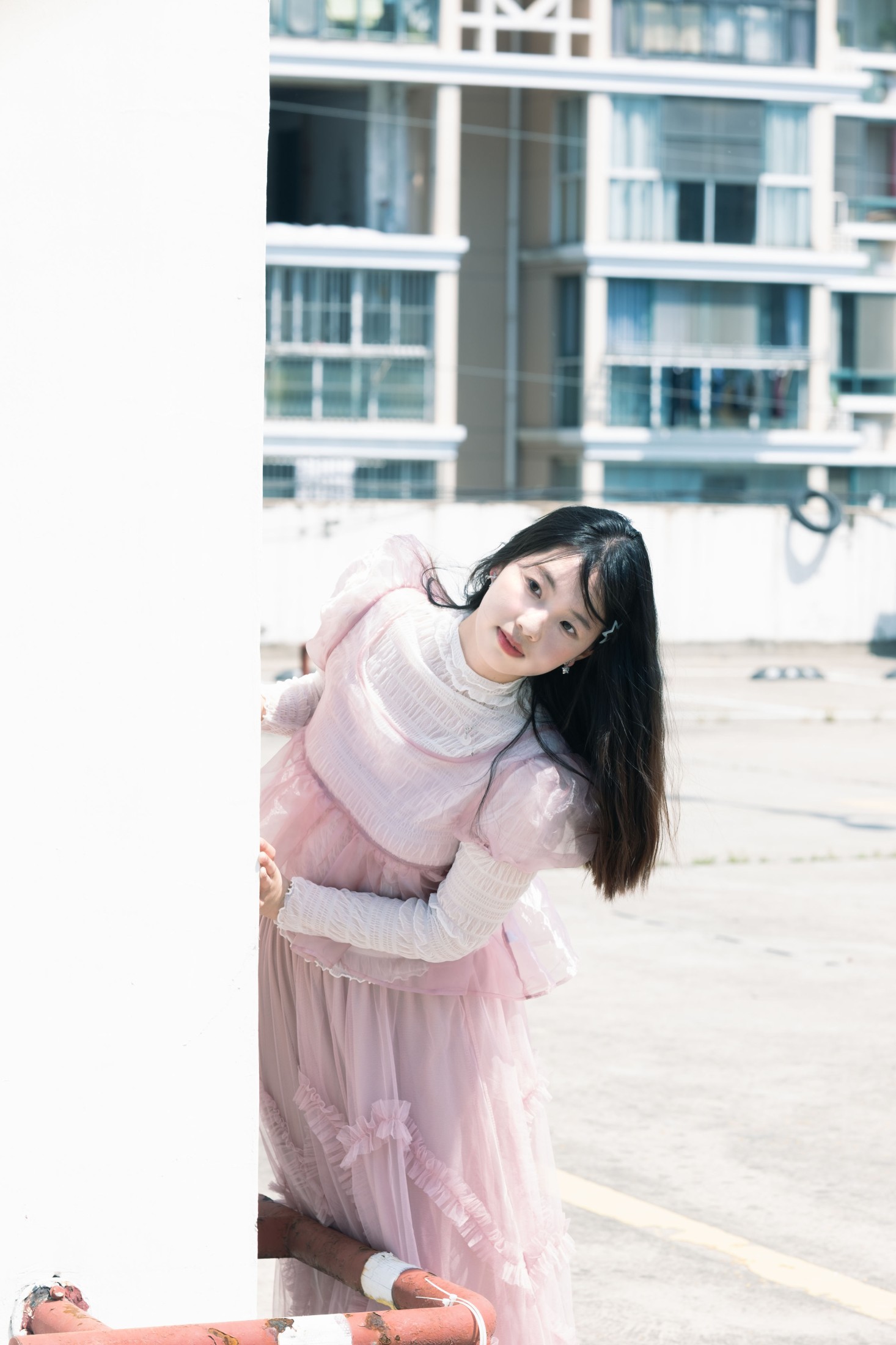 粉色少女 – 《天台邂逅 | 日系少女的梦幻诗篇》[21P]