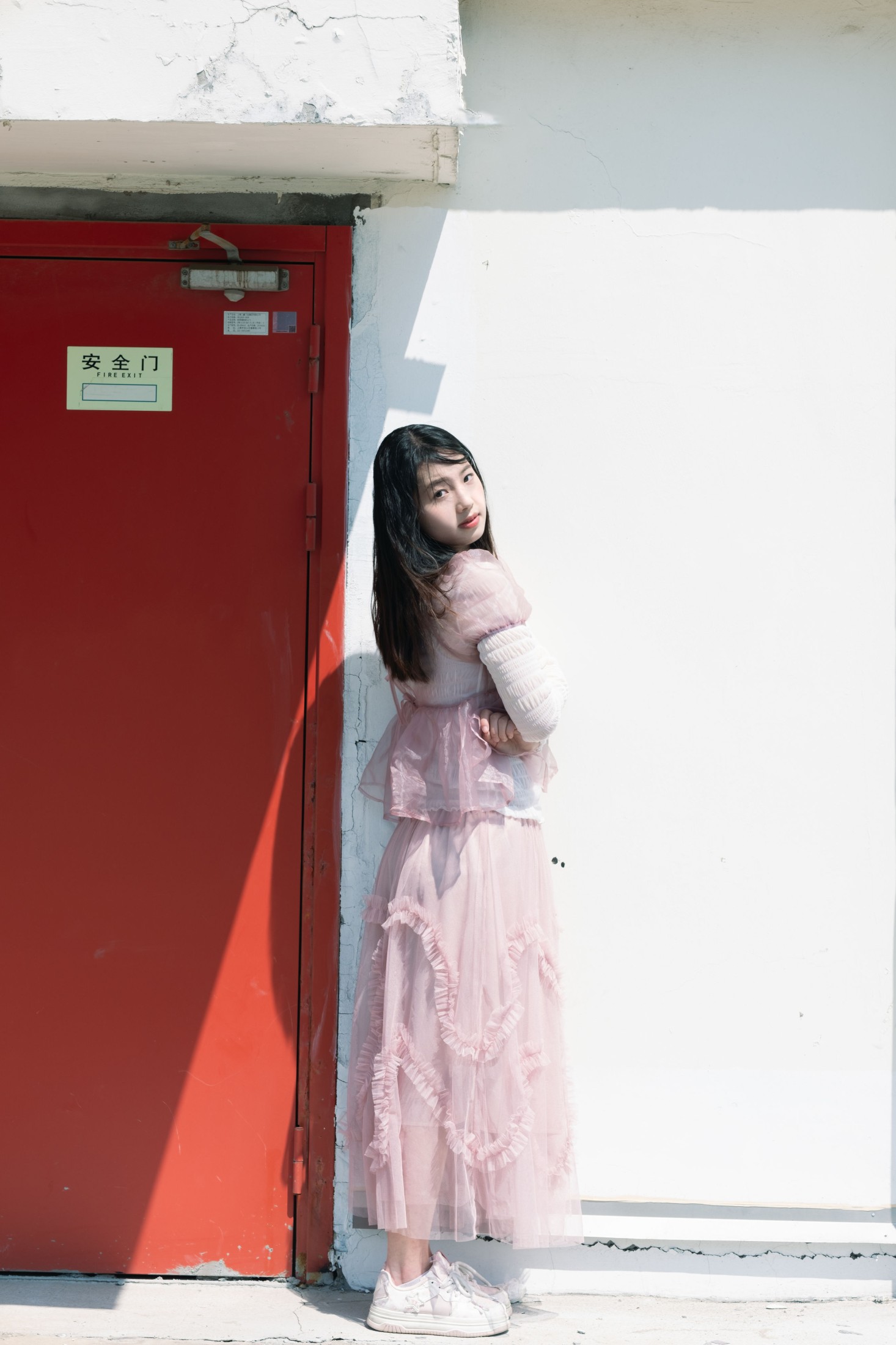 粉色少女 – 《天台邂逅 | 日系少女的梦幻诗篇》[21P]