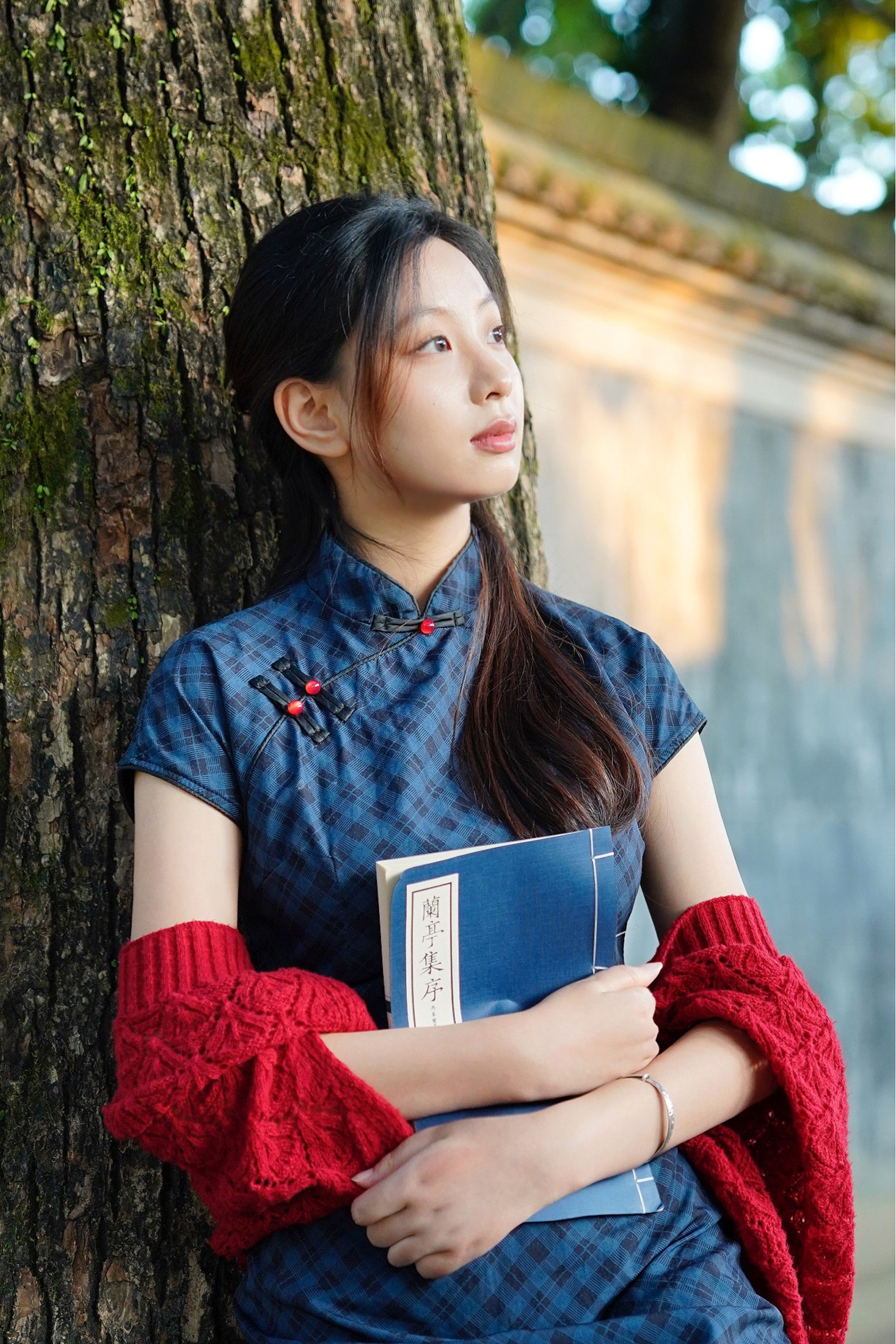 小u – 《蓝色江南旗袍》[19P]