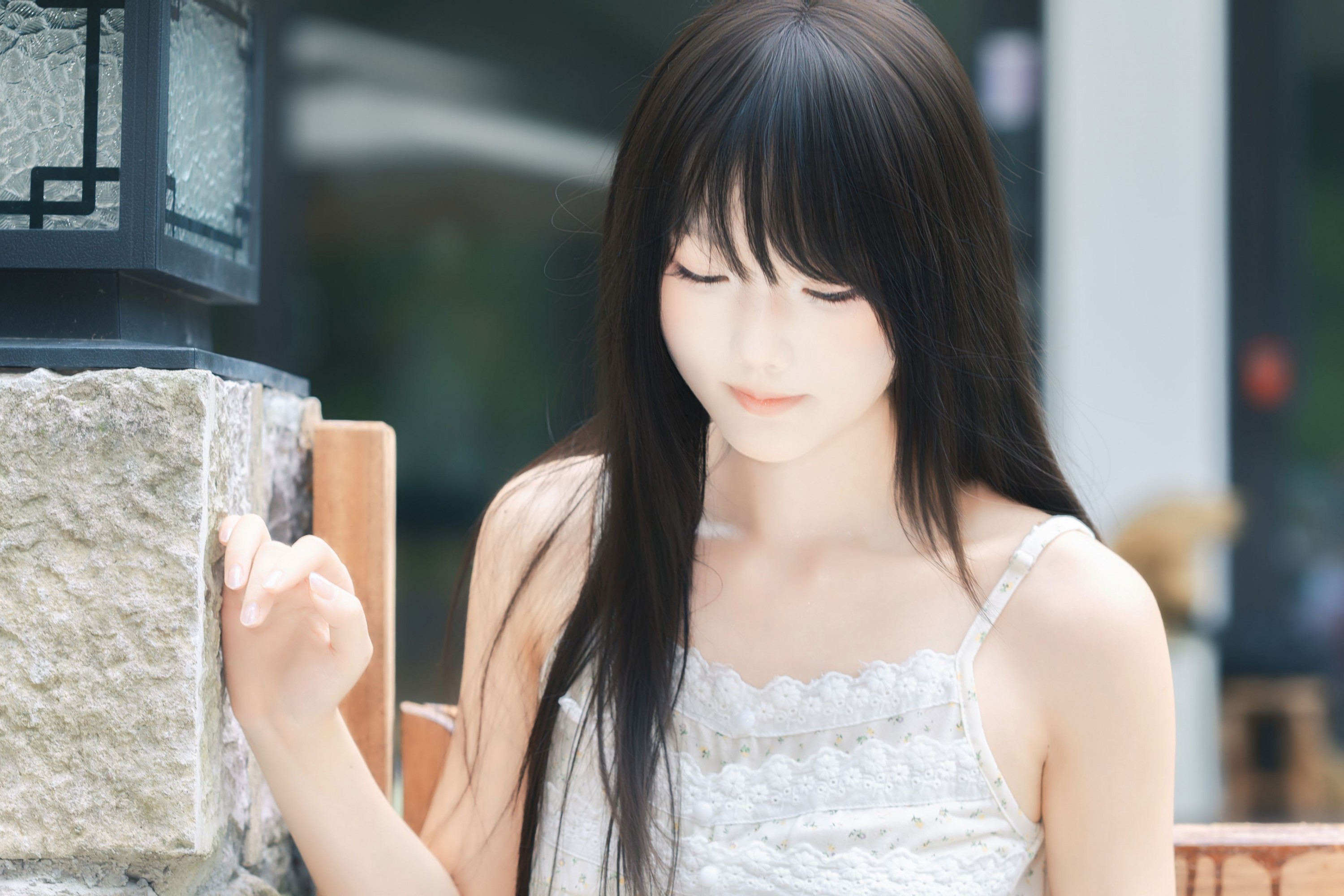 夏日居家少女