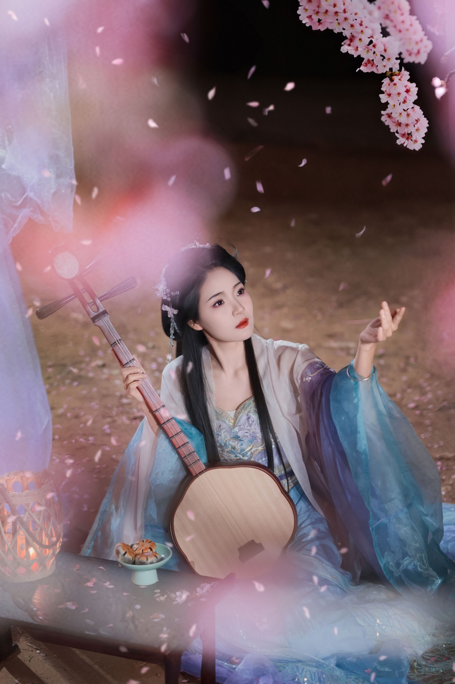 夜樱古风人像拍摄