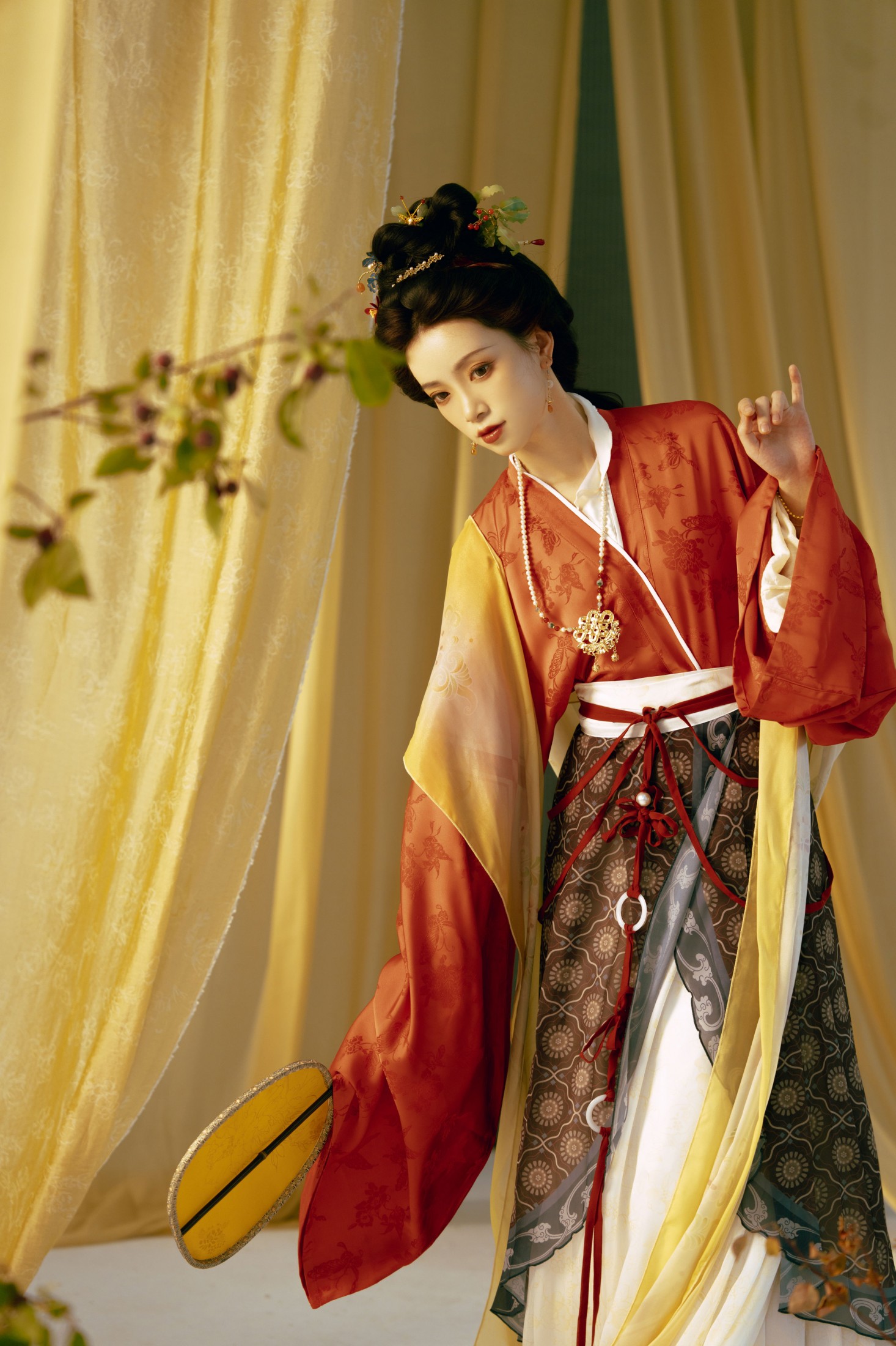 桃迟 – 《仕女图|一穗灯花似梦中》[13P]