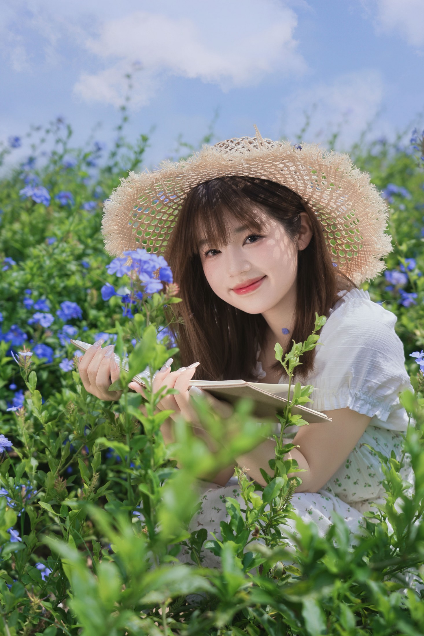 呆头飞鹅 - 《春日限定蓝花田写真｜把夏天穿在身上》[51P]