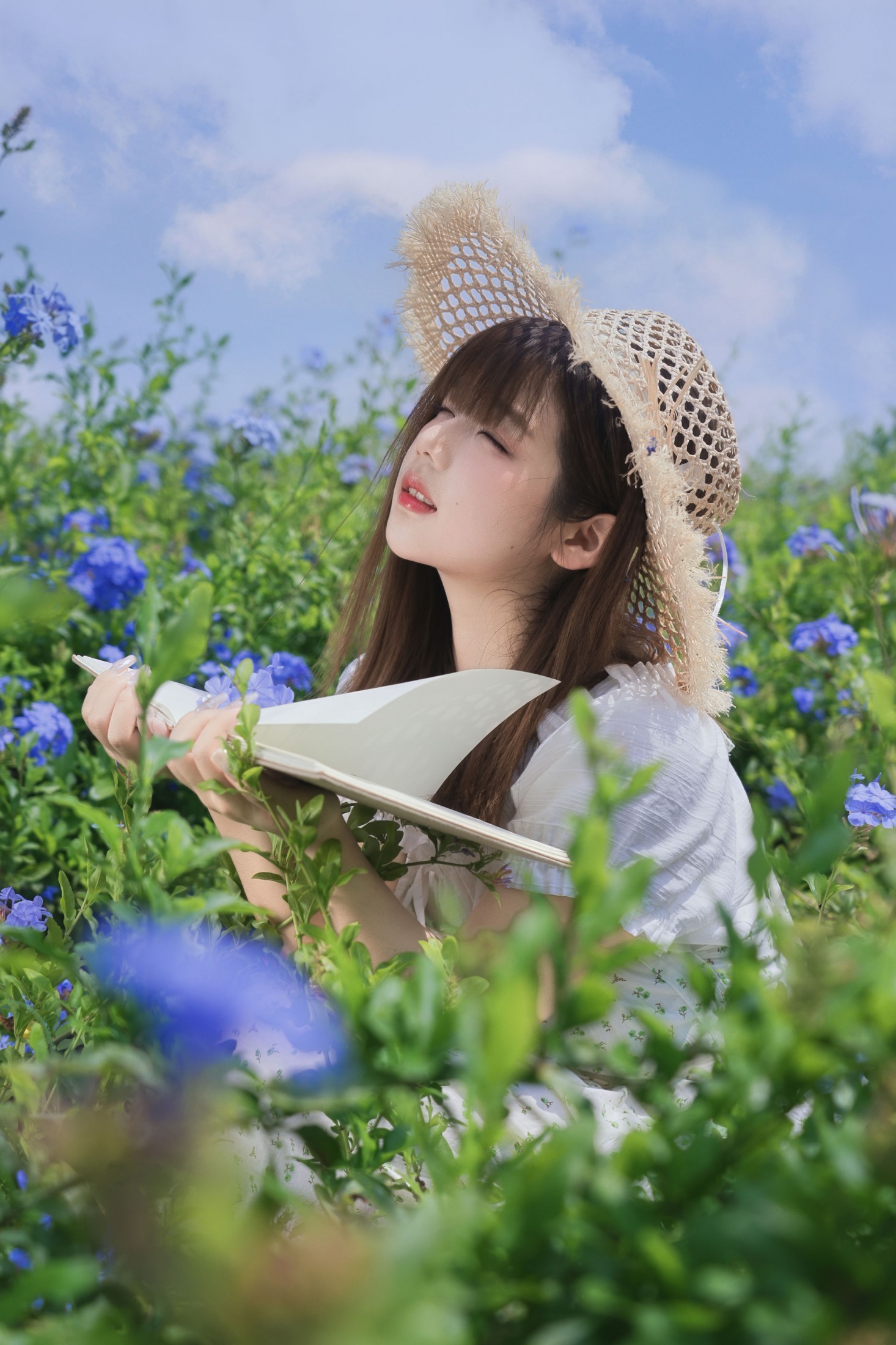 呆头飞鹅 - 《春日限定蓝花田写真｜把夏天穿在身上》[51P]