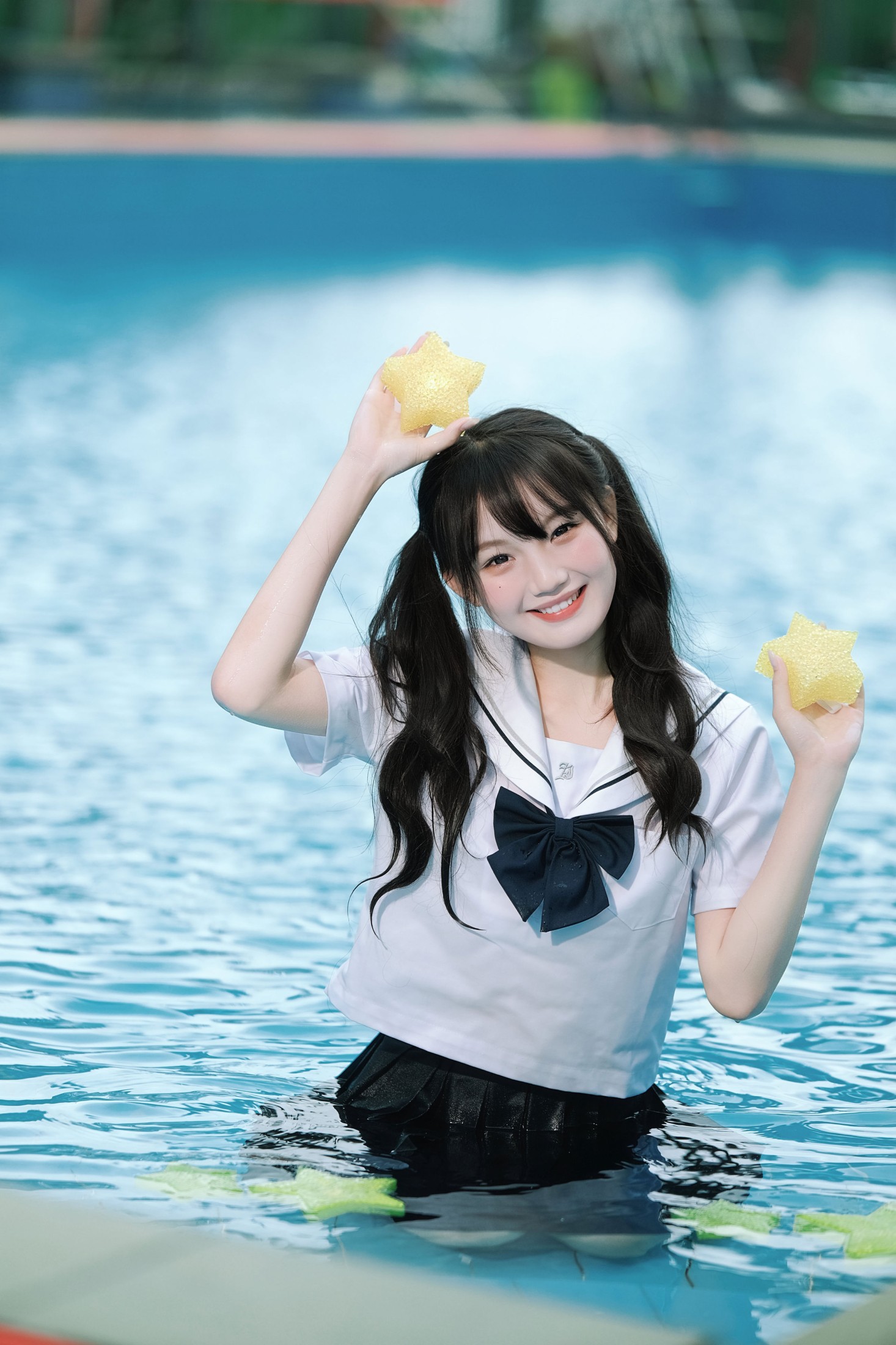 《溺于蓝调泳池｜JK少女的夏日汽水日记》[10P]