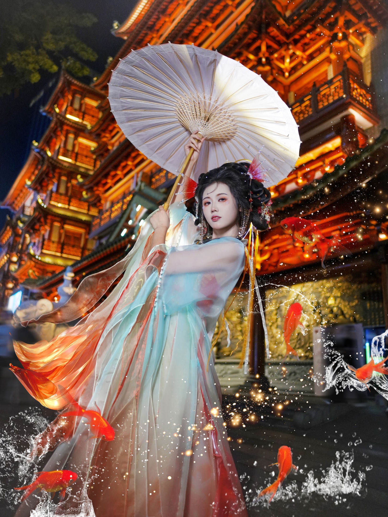 《锦鲤夜景》[9P]