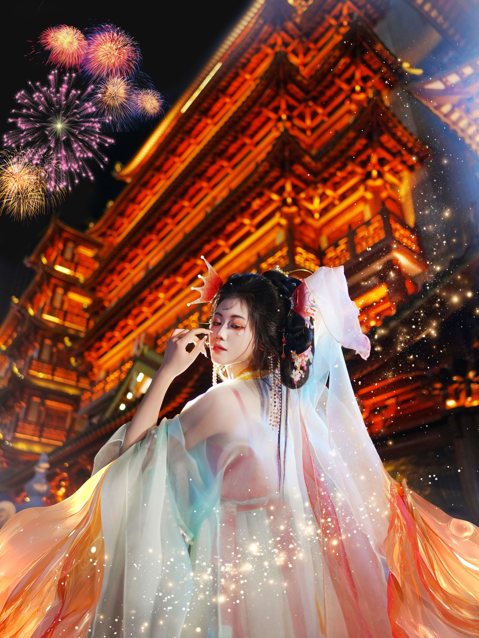 《锦鲤夜景》[9P]