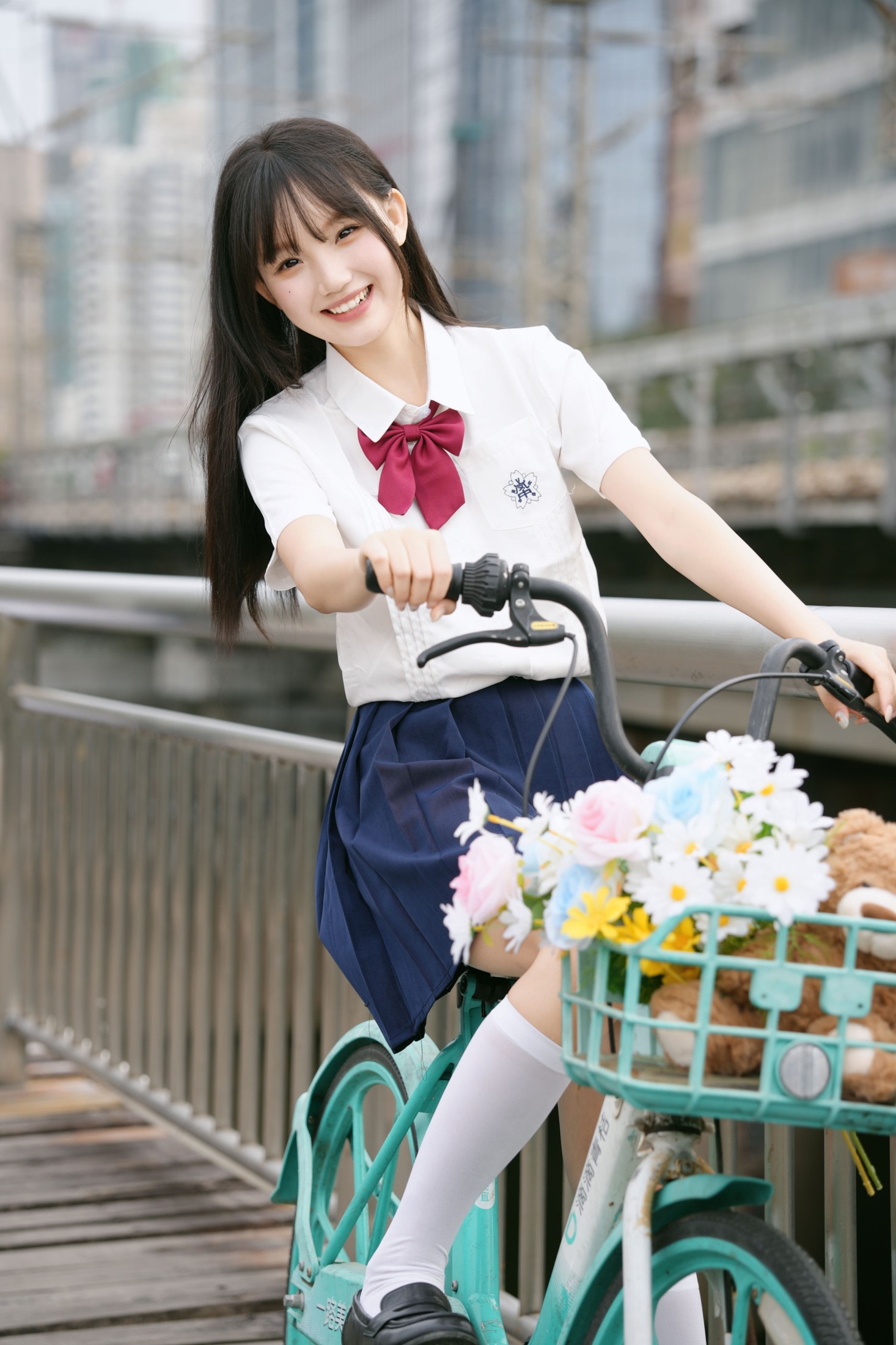 《自行车可爱jk少女》[13P]