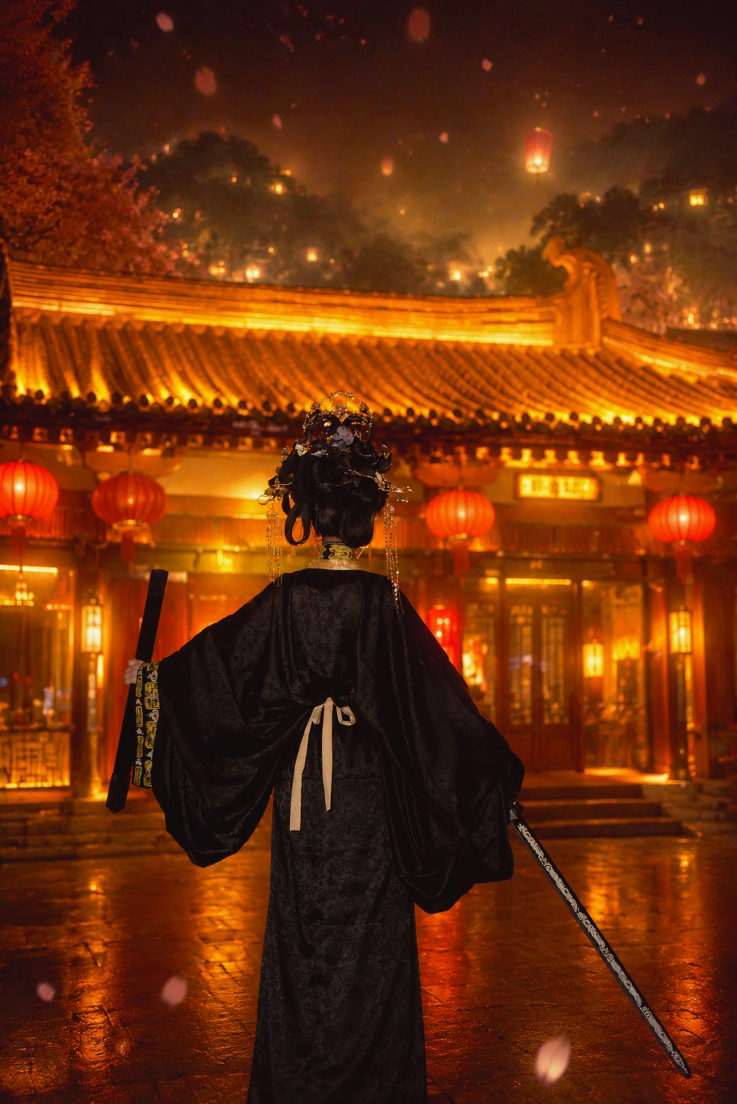 《夜阙执剑，墨色惊鸿》[9P]