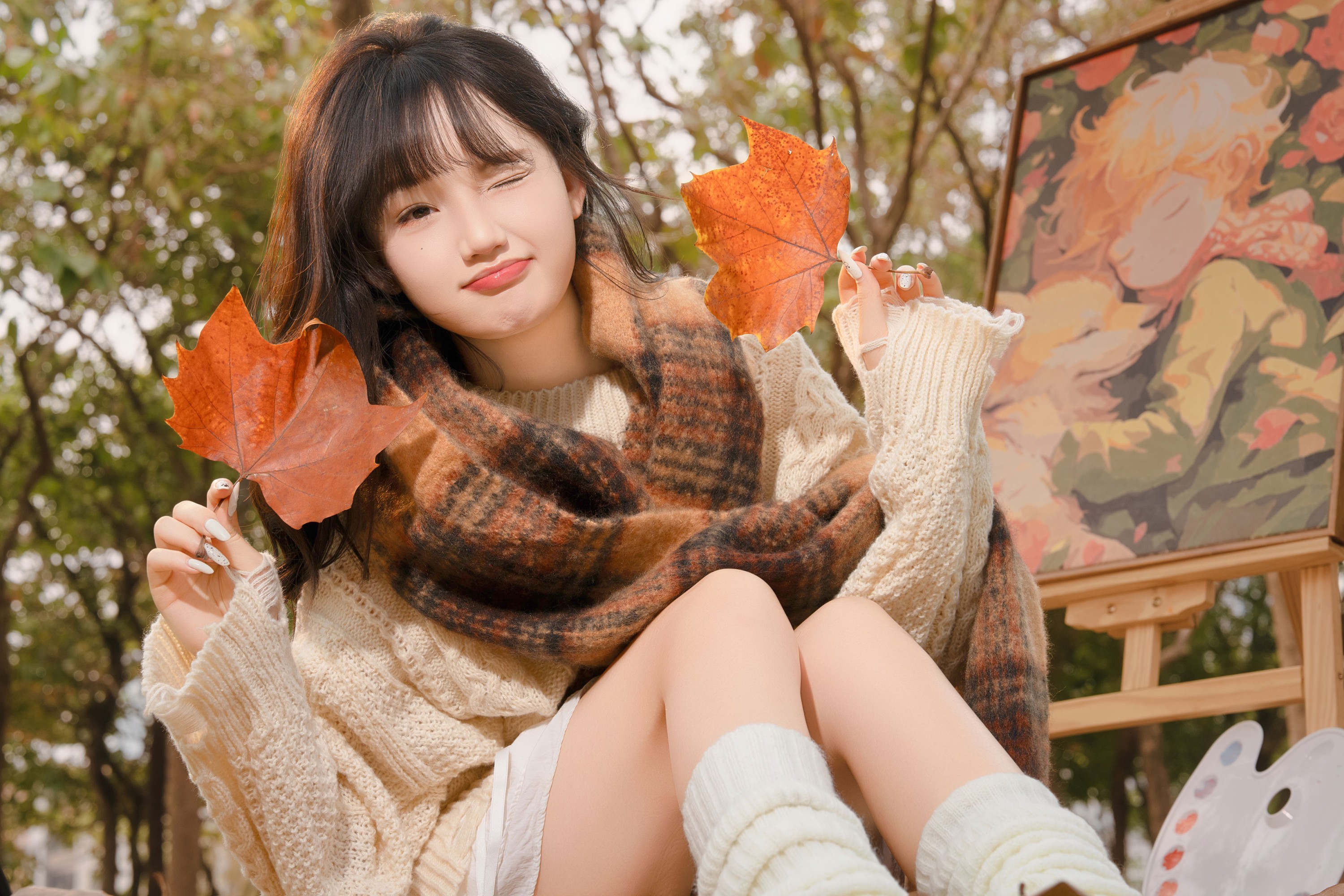 《秋日落叶氛围感写真》[11P]