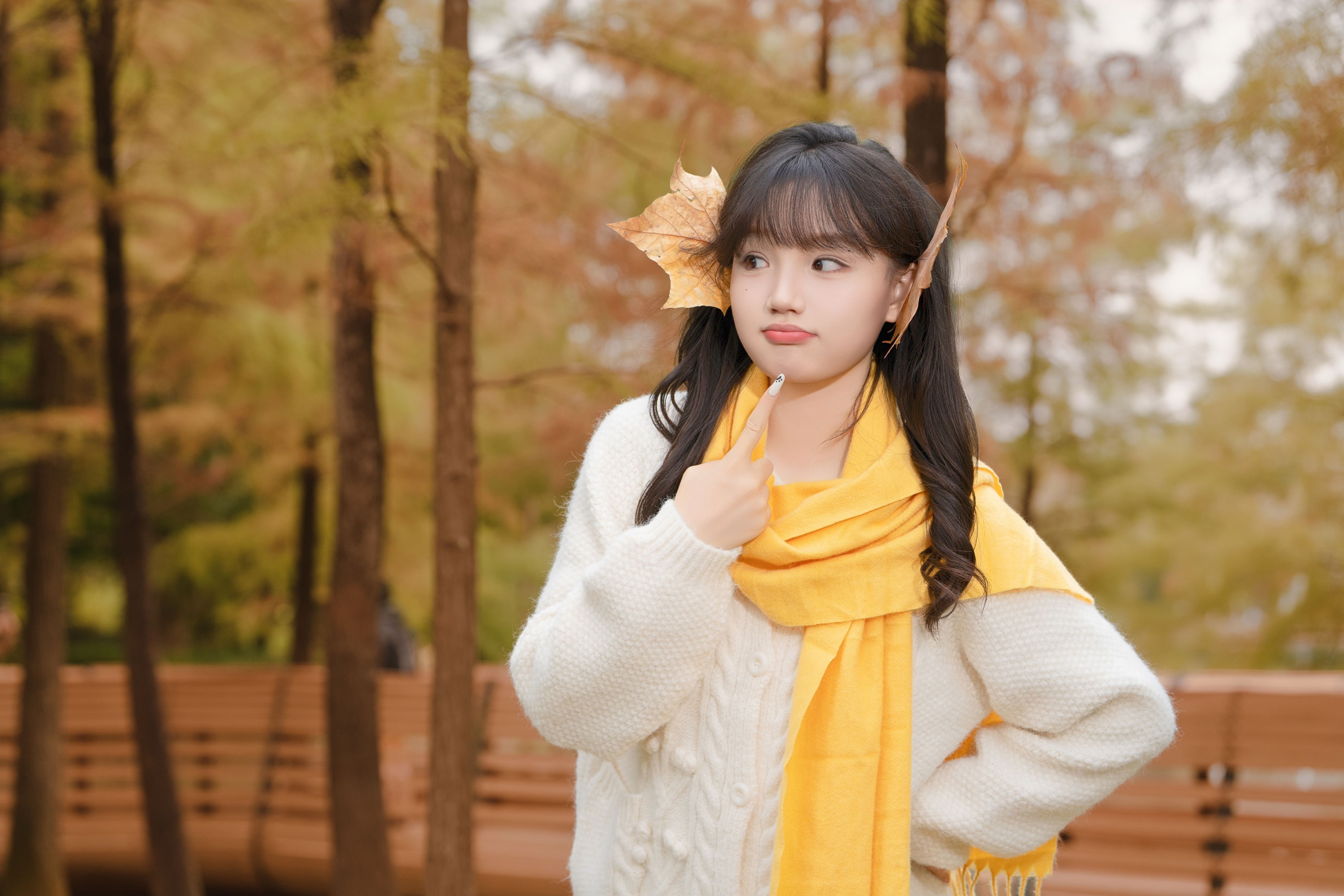 《秋日落羽杉少女写真》[21P]