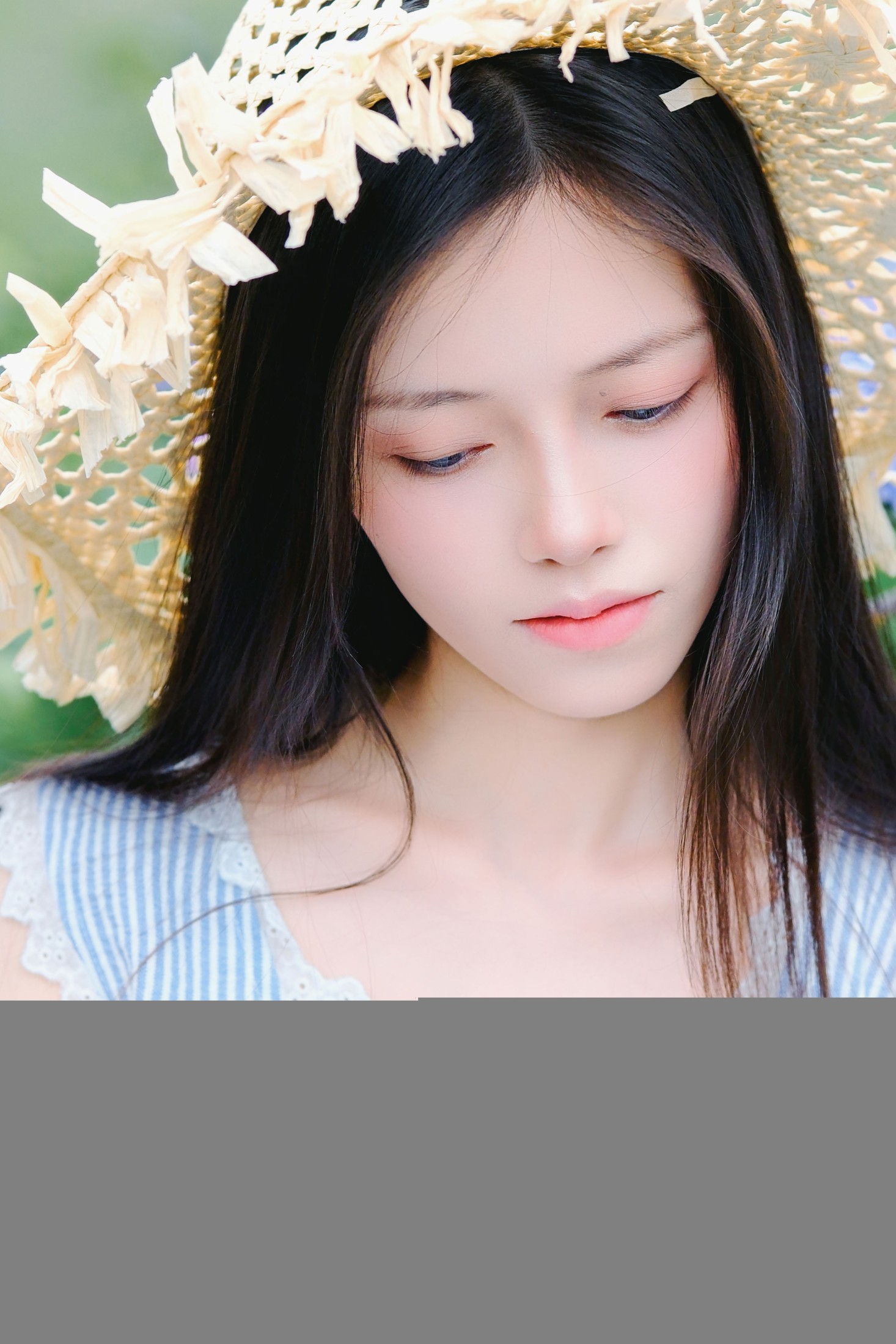 夏日花园清新少女人像