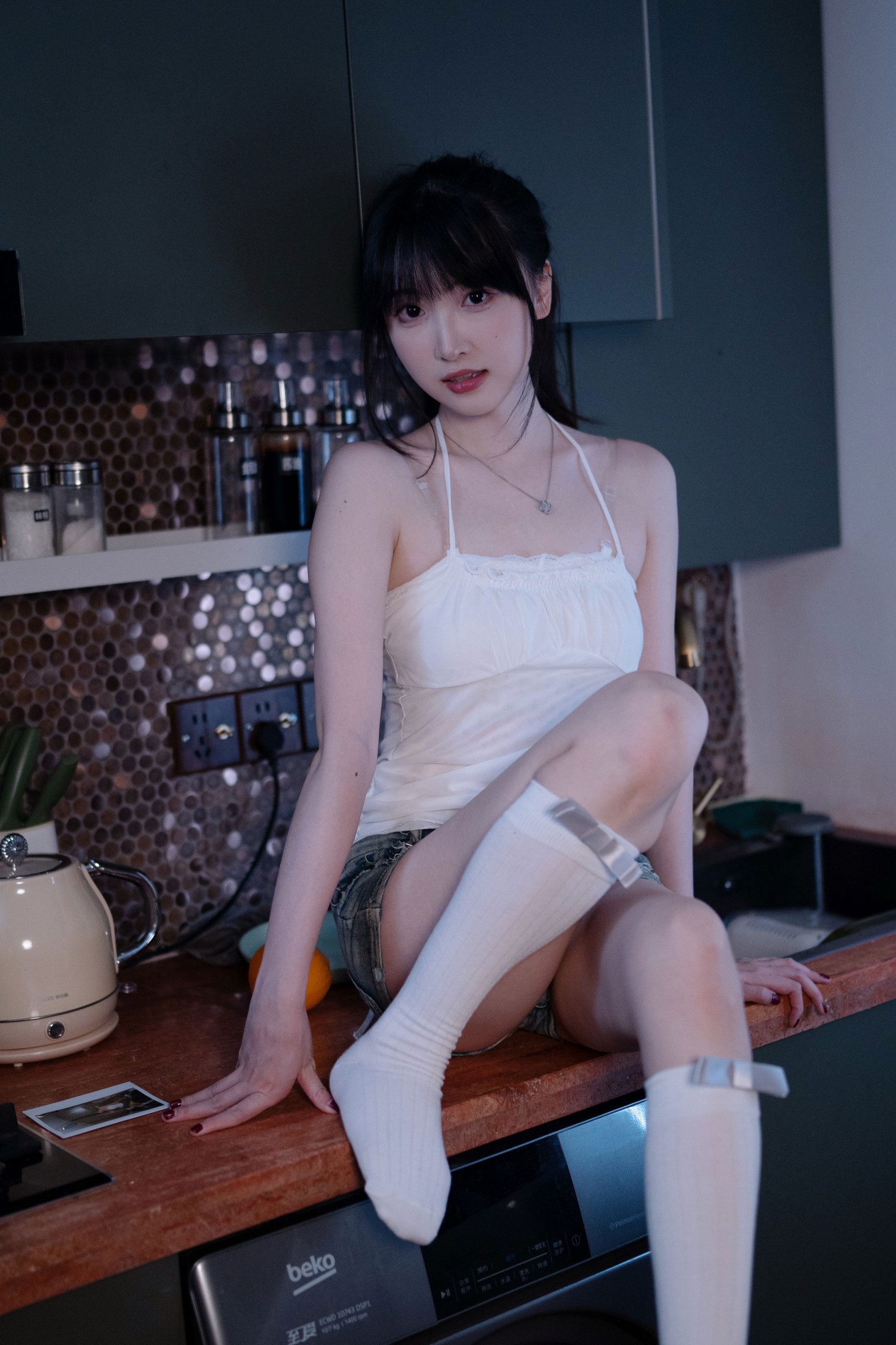 居家纯欲白袜